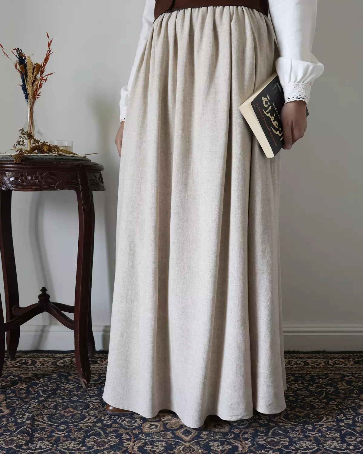 Brown Linen Skirt 1