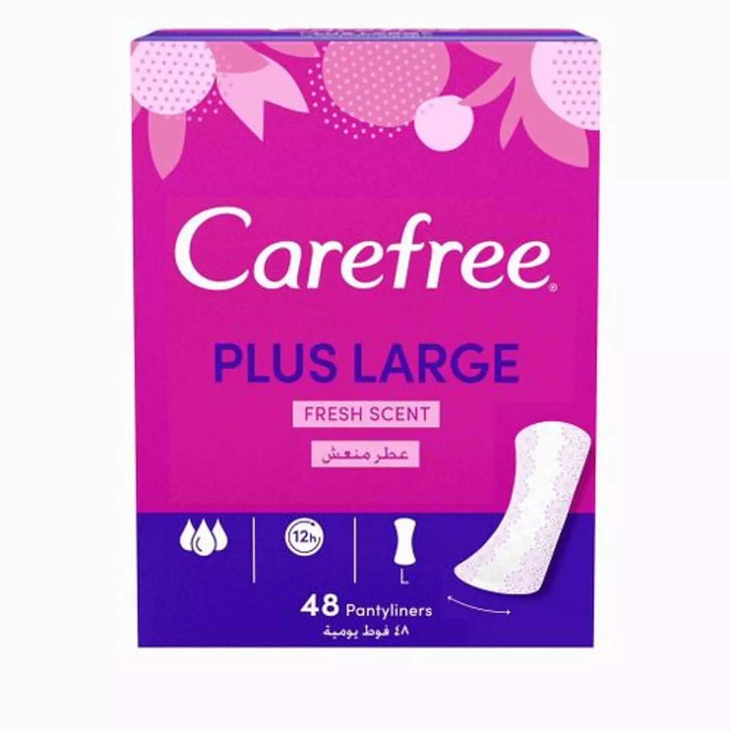 CAREFREE PLUS LARGE FRESH SCENT 48 LINERS image
