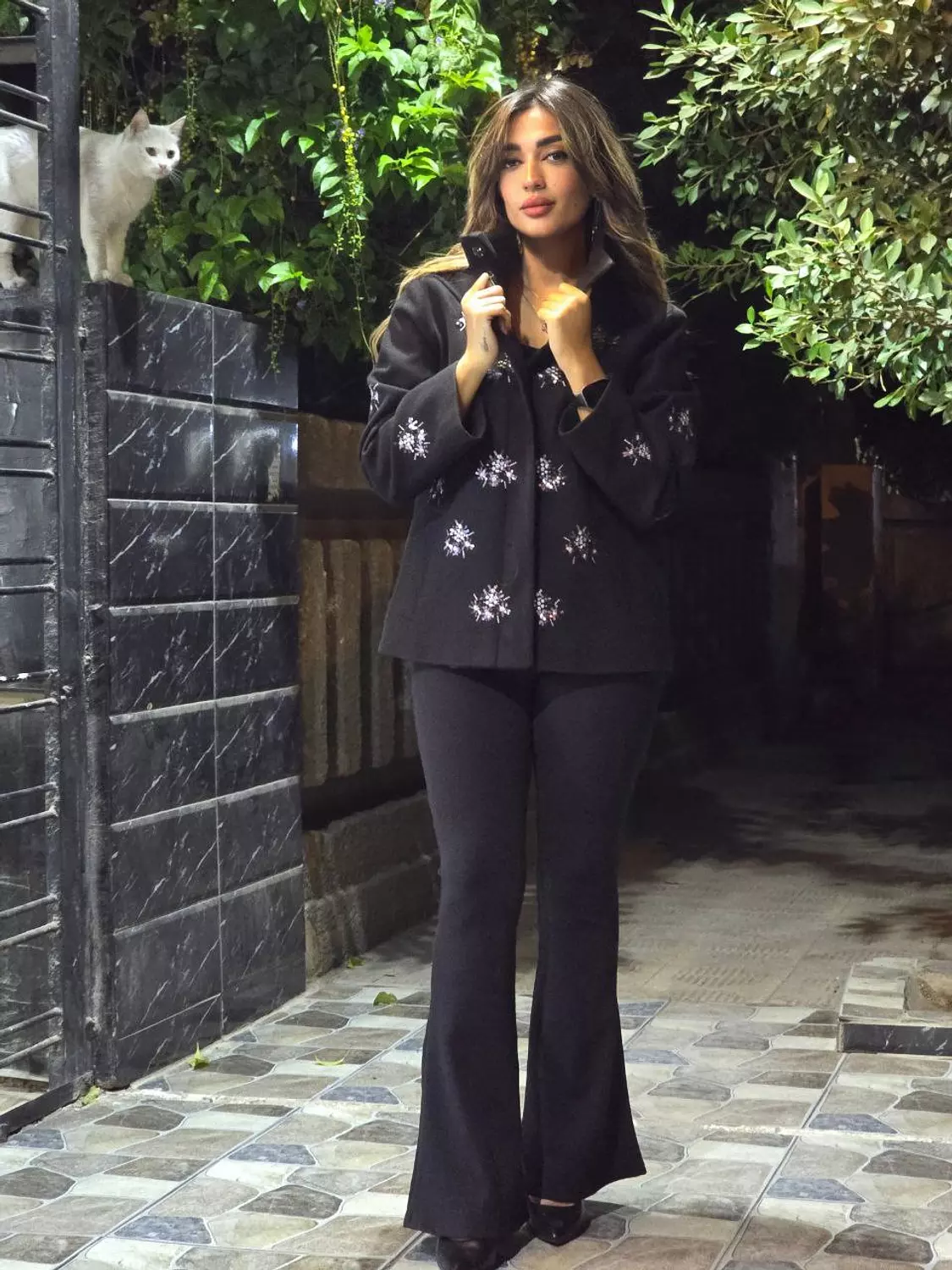 Classic Black Jacket with Silver Sequins 3