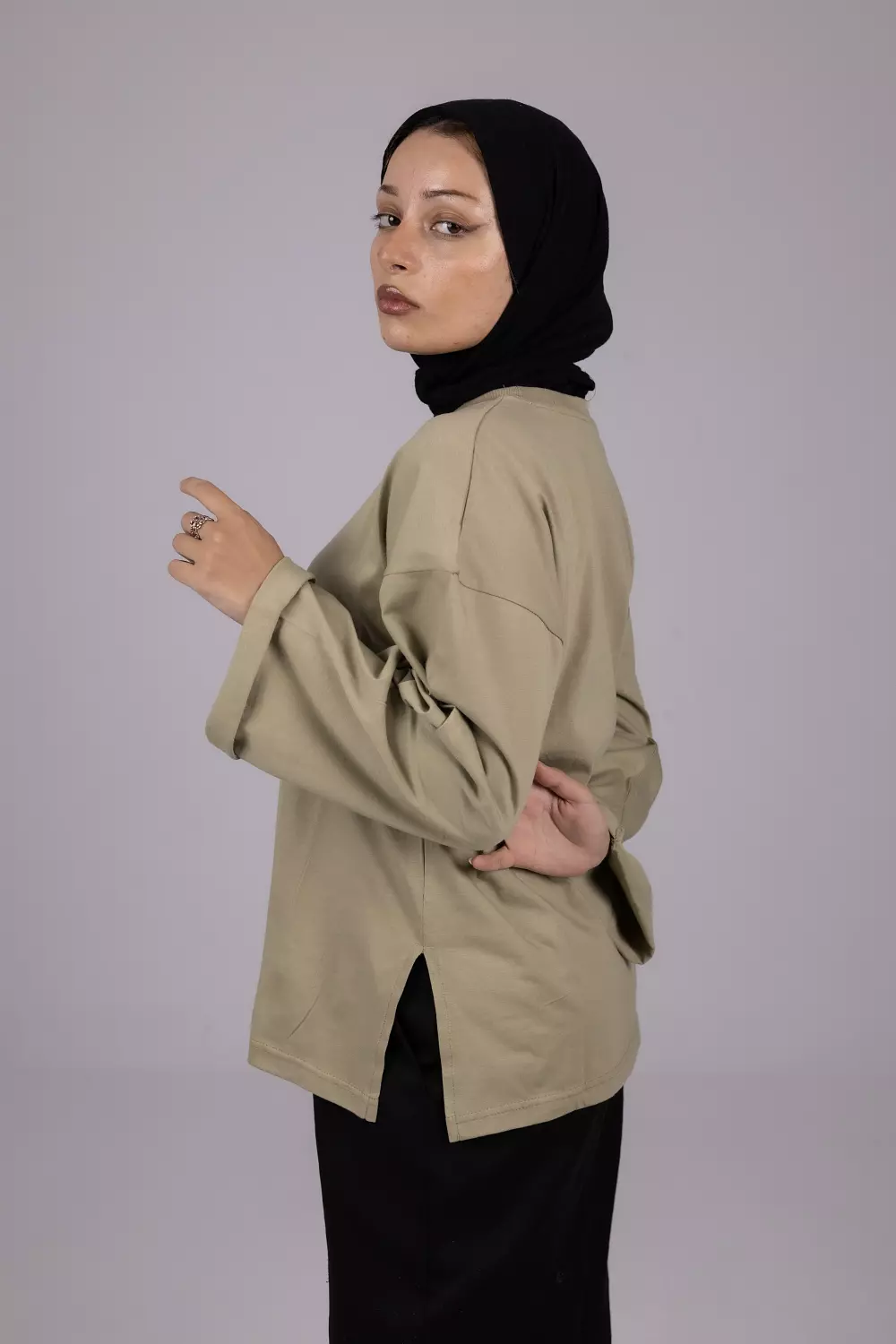 Breezy plain sleeve shirt 1