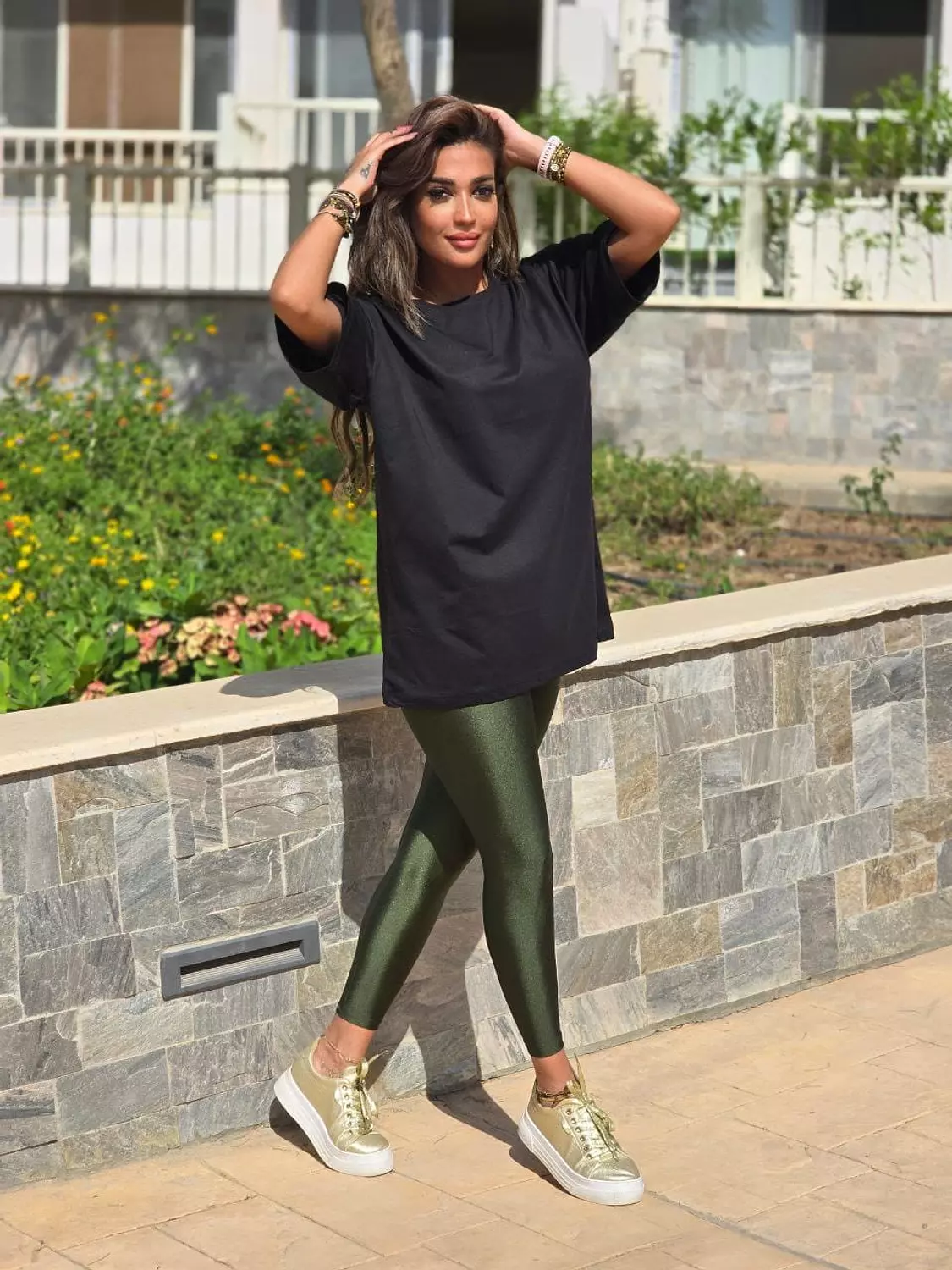 Plus Size Metallic leggings 19
