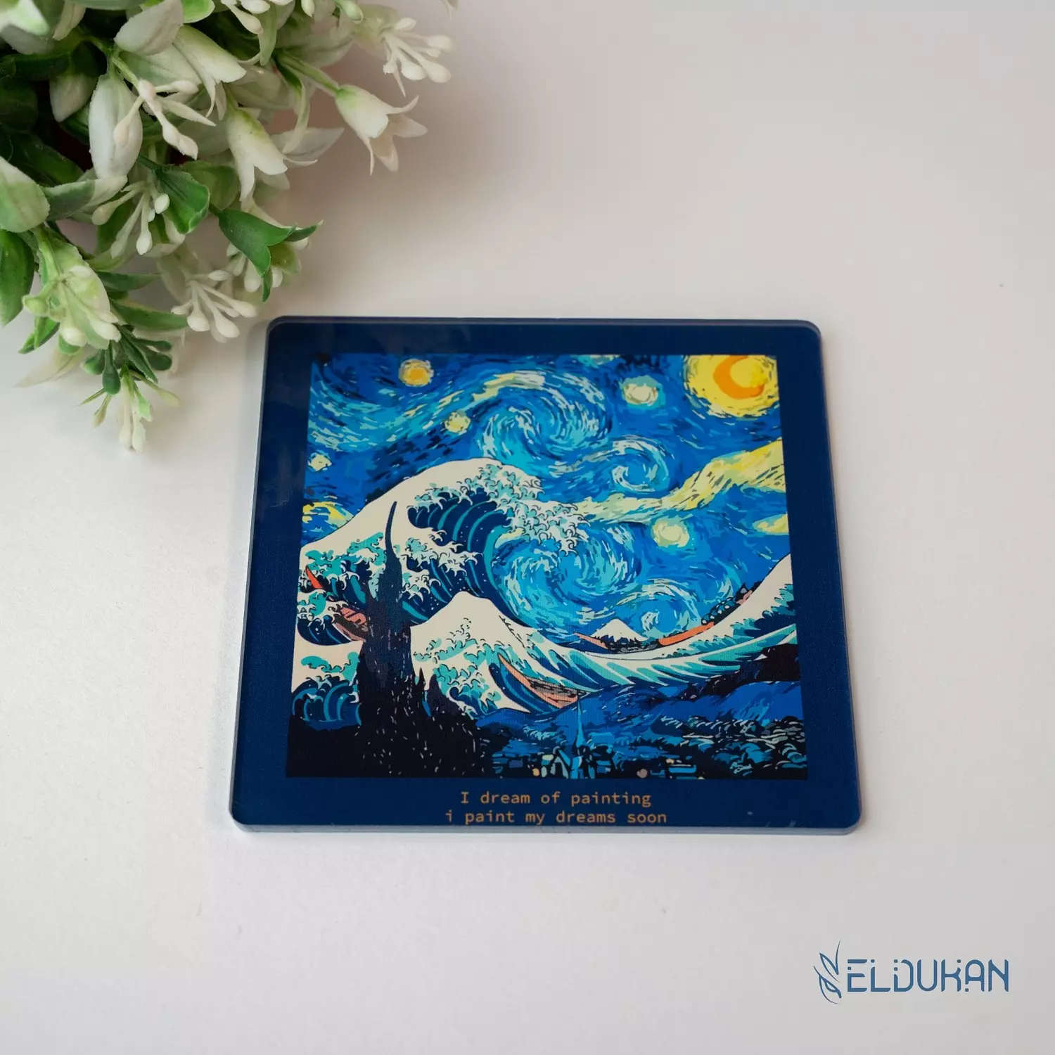 Van Gogh Starry night Acrylic coaster image