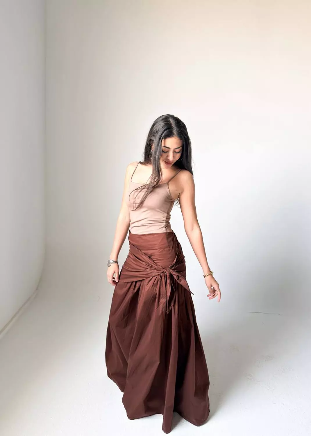 Scarf-Wrapped Skirt 6