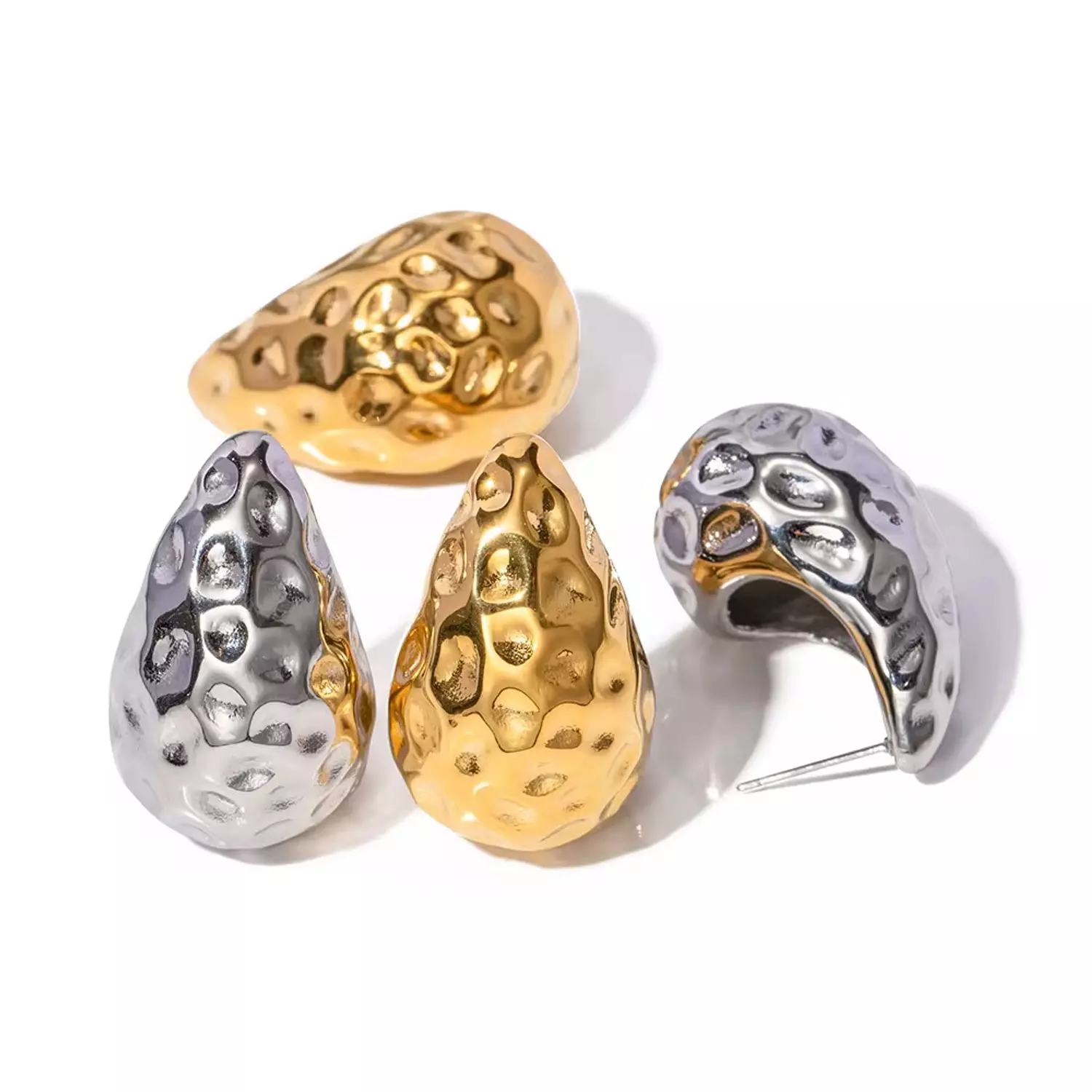 Water drop gold earring  2