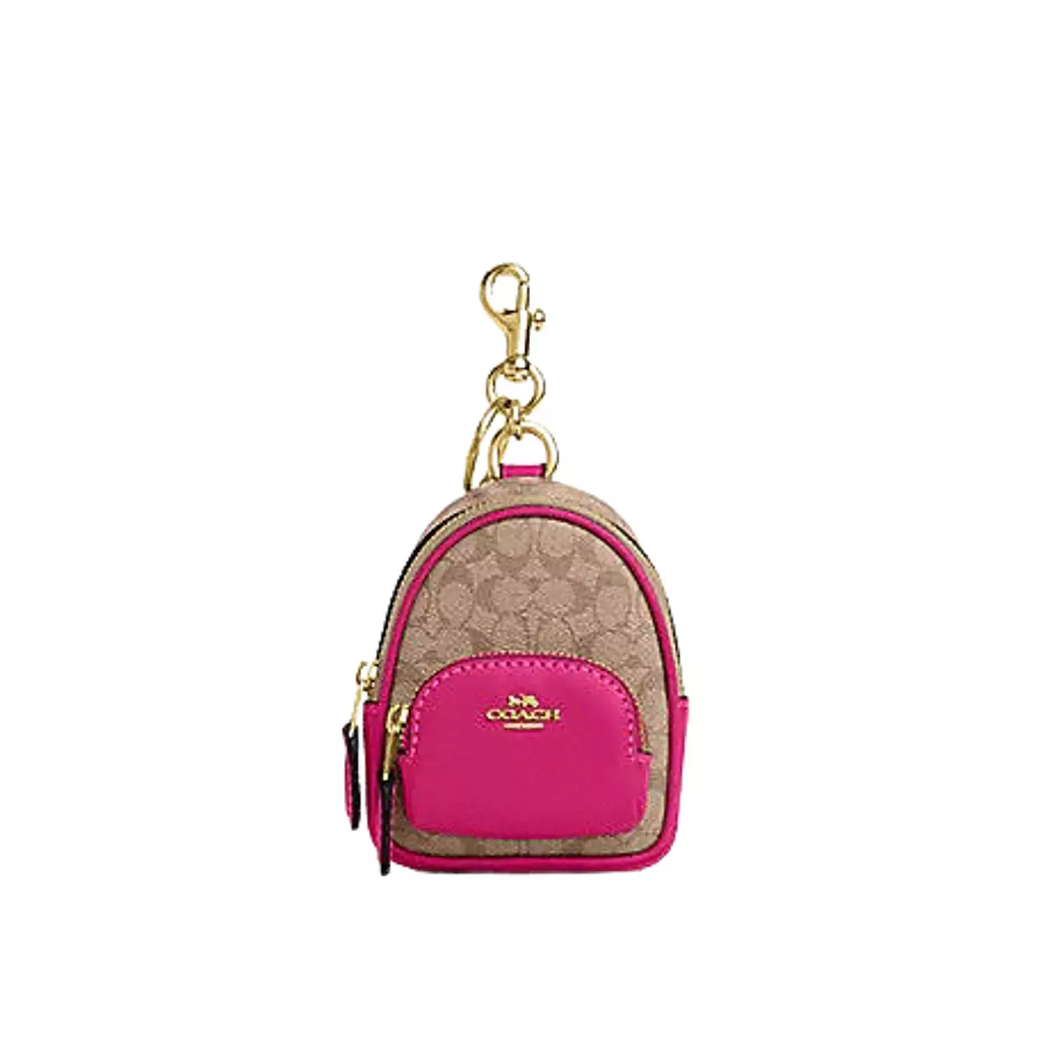 Coach Mini Court Backpack Bag Charm In Signature Canvas 1