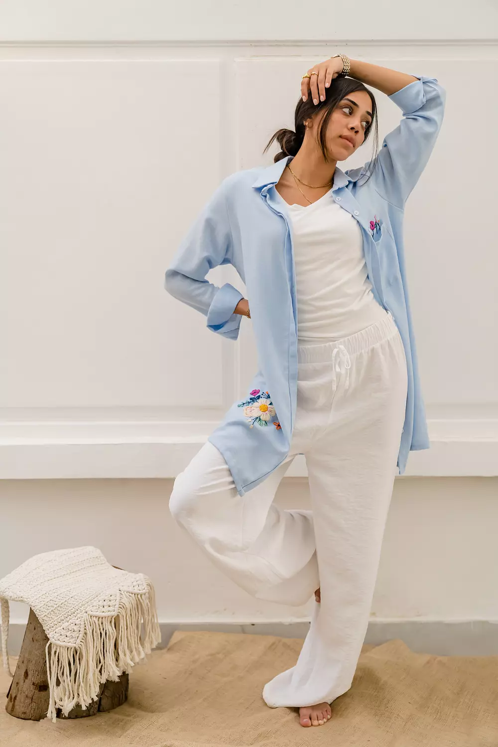 Garden Party Linen Shirt Dress  hover image