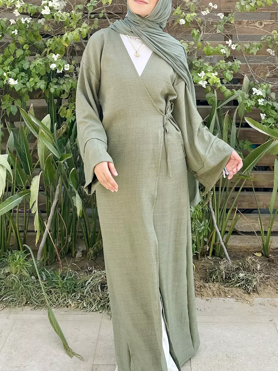 Nature Wrapped Dress - Light Green 3