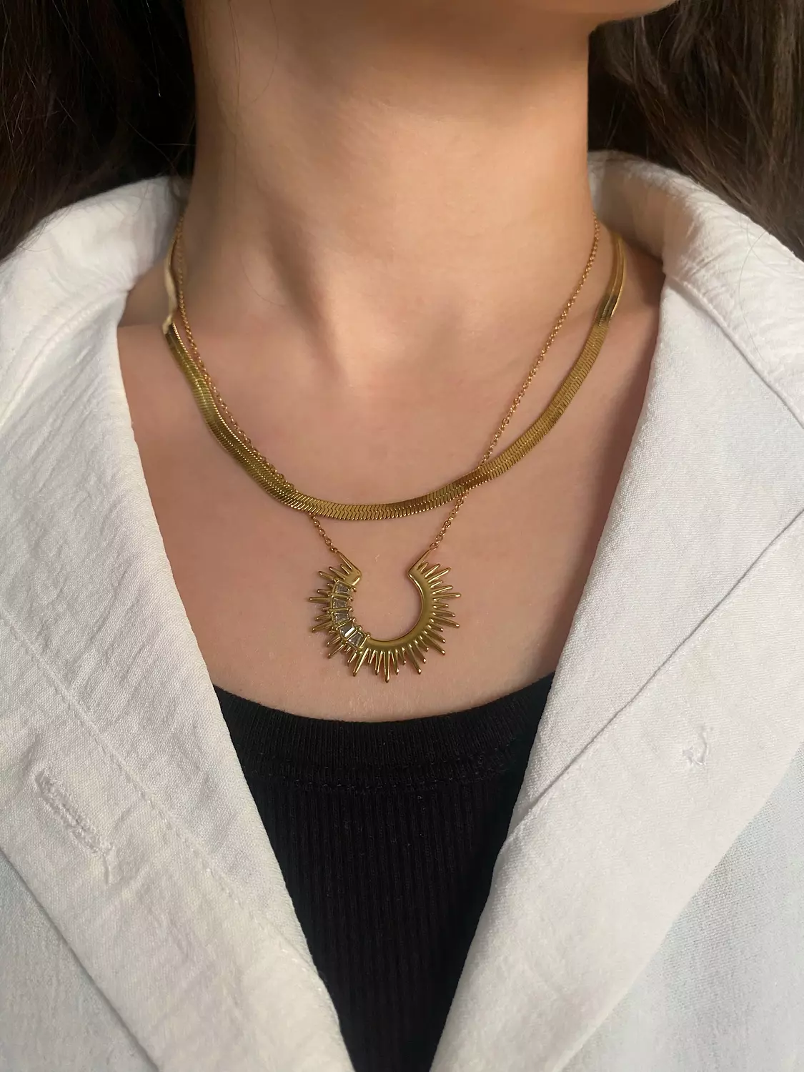 Sun x Studs Necklace  1