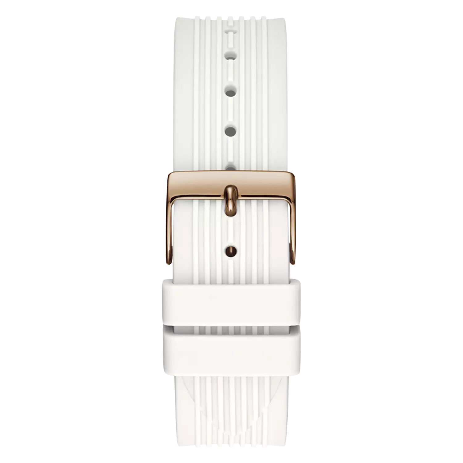 GUESS GW0030L3 ANALOG WATCH Women's White Sunray Dial Rose Gold Round Case/White Silicone Strap 2