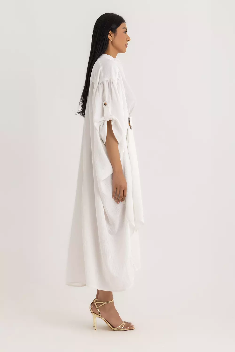 The Shahira Linen Kaftan Dress 1