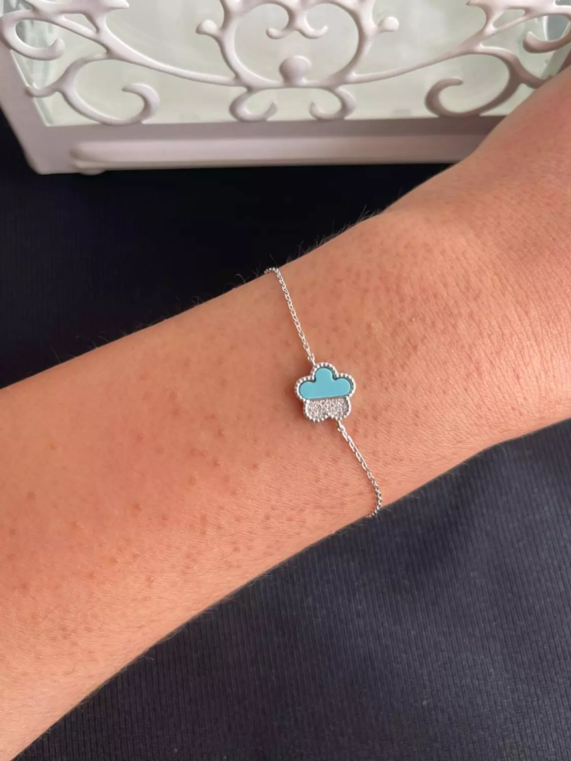 Fayrouz flower silver bracelet  image