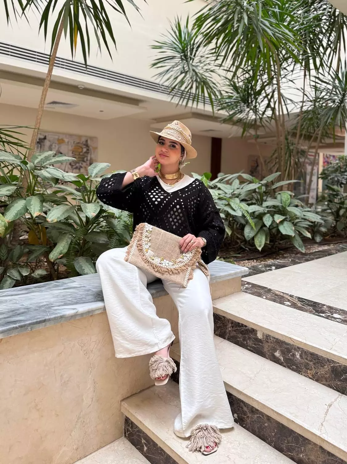 Mesh knitted blouse 2