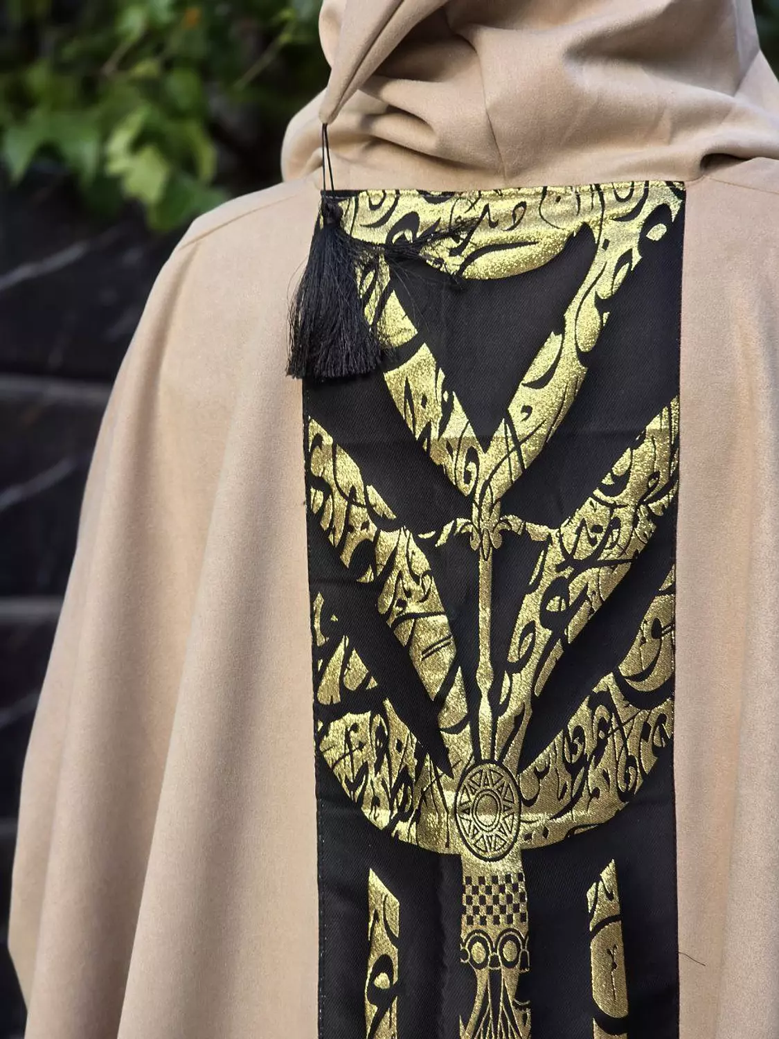 Beige Moroccan style suede kaftan  3