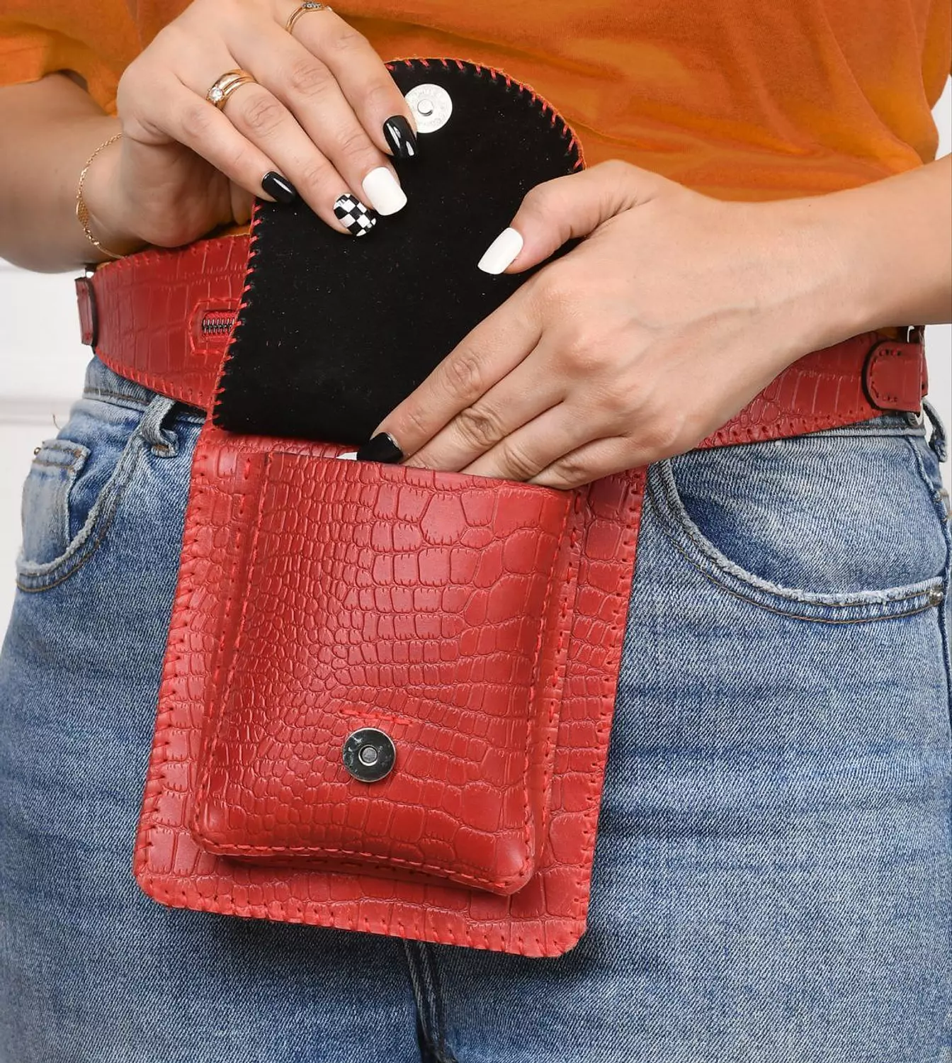 red croc bag hover image