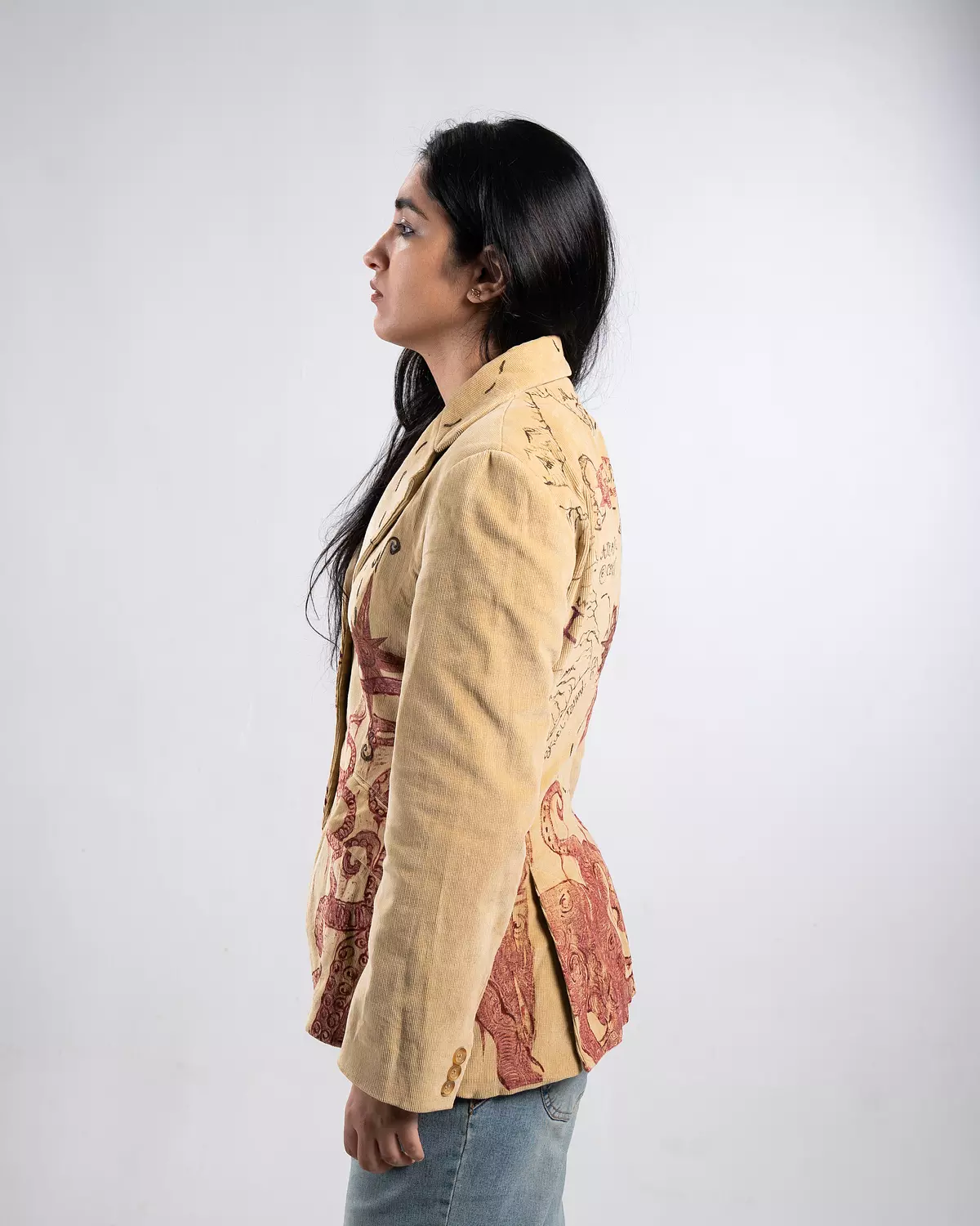 “Treasure map “ 1of1 hand-painted blazer  8
