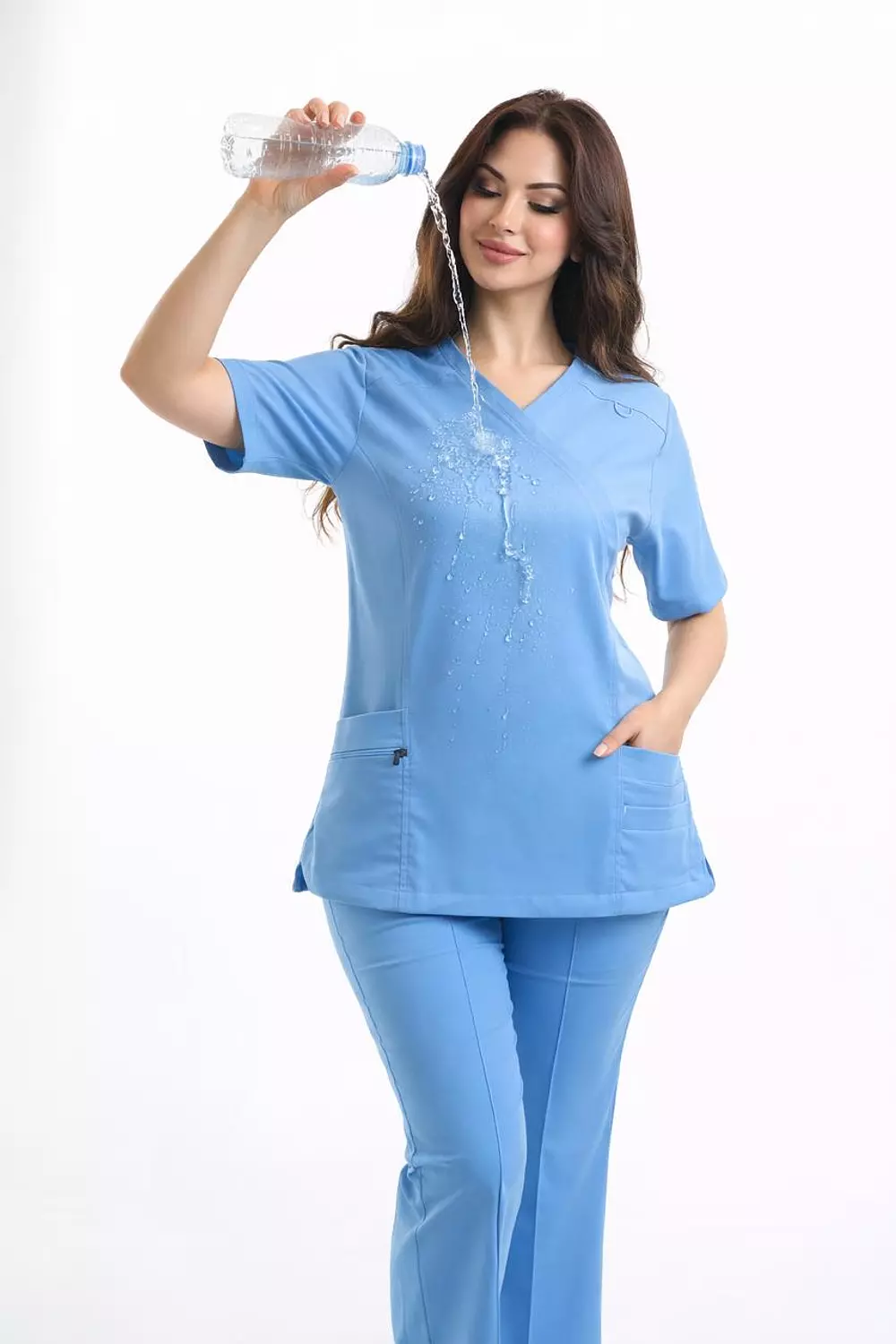 Sky Blue New Flexi Scrub 1