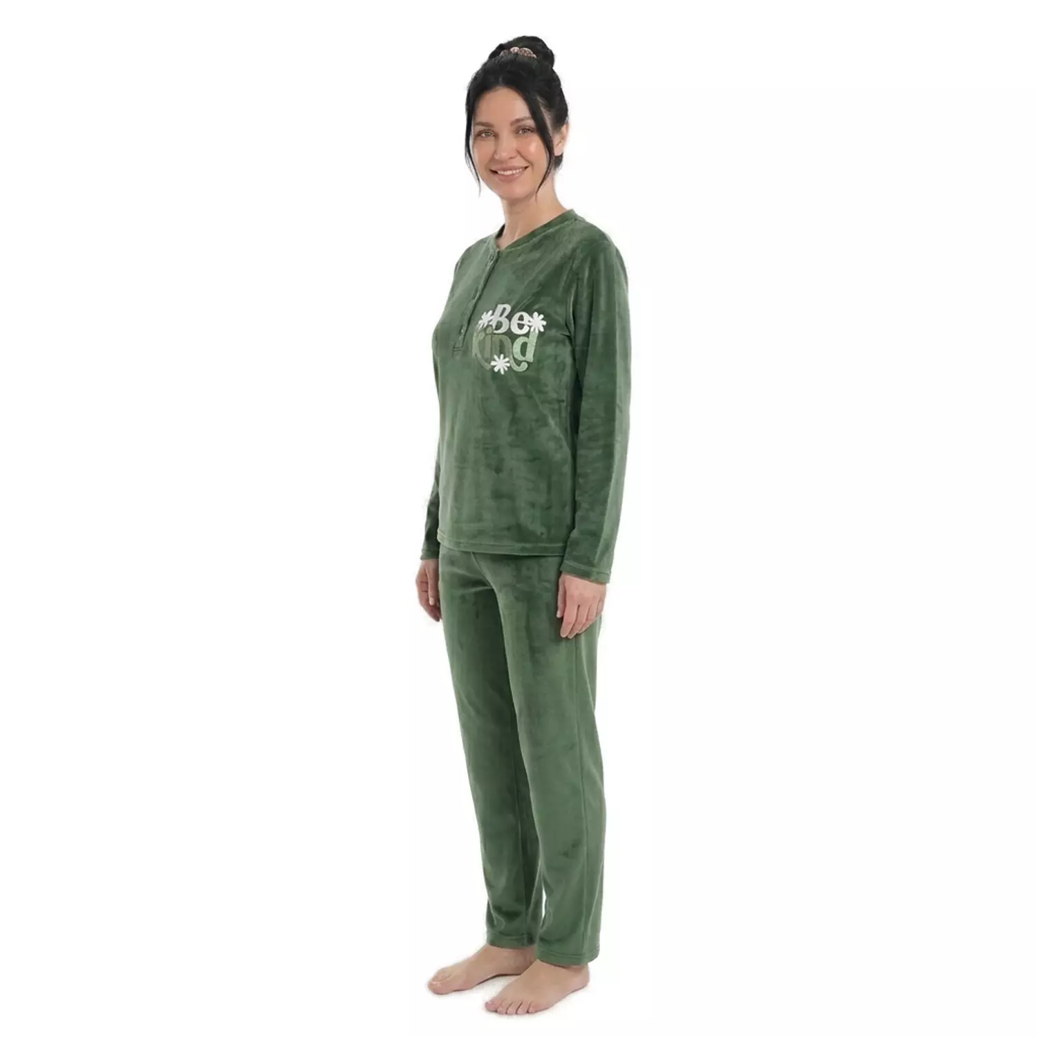 Shorto Women Pajama Fleece Joy PJ - 2639 - Olive Green 2