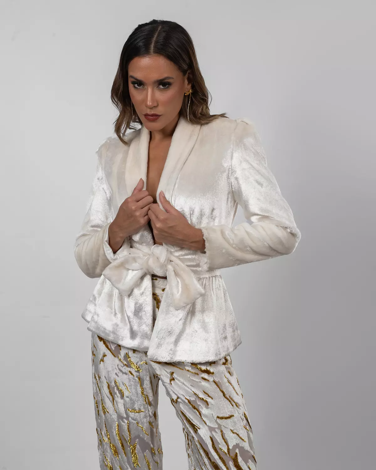 White Velvet Jacket  hover image