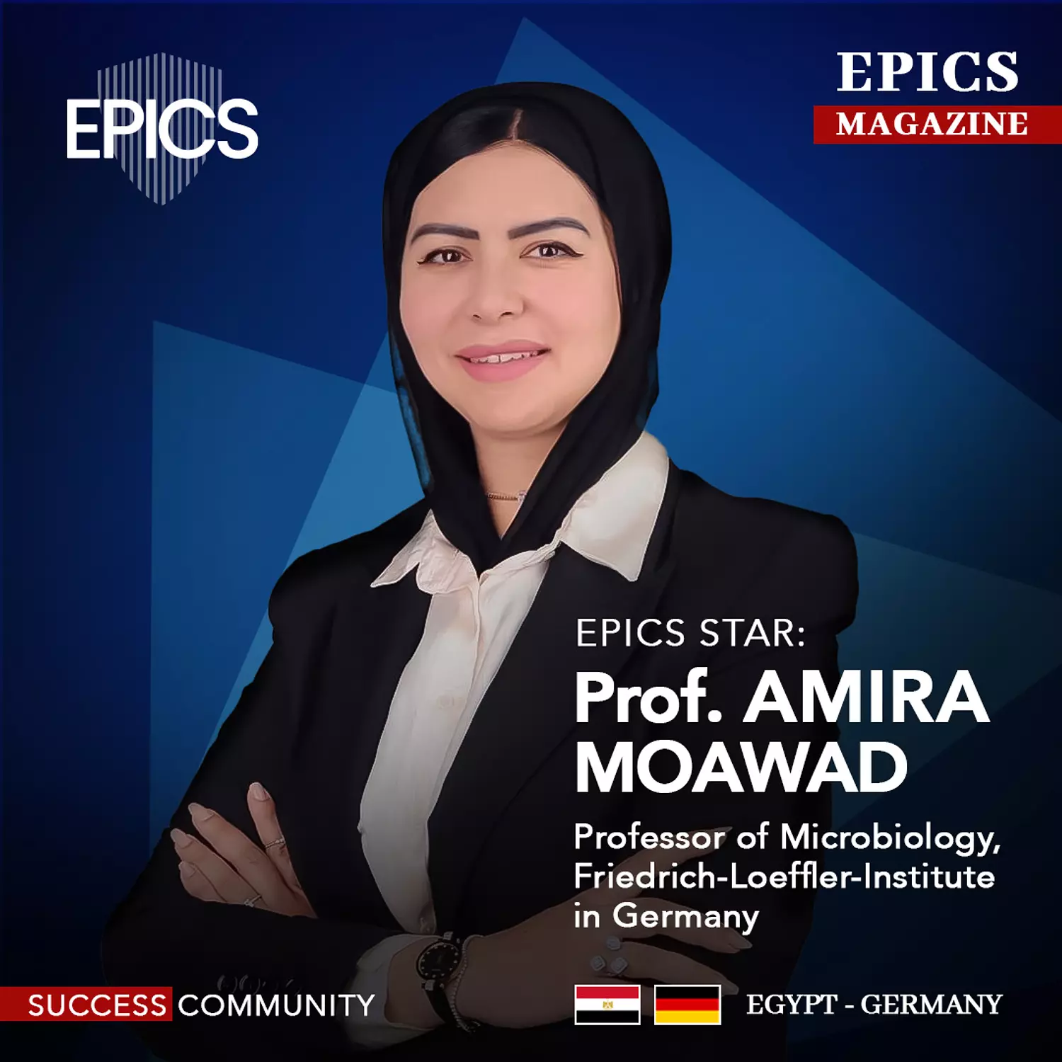 <p style="text-align: start">🎖️🌐 Prof. Amira Moawad,(Story )_ Professor of Microbiology, Friedrich-Loeffler-Institute in Germany.</p>