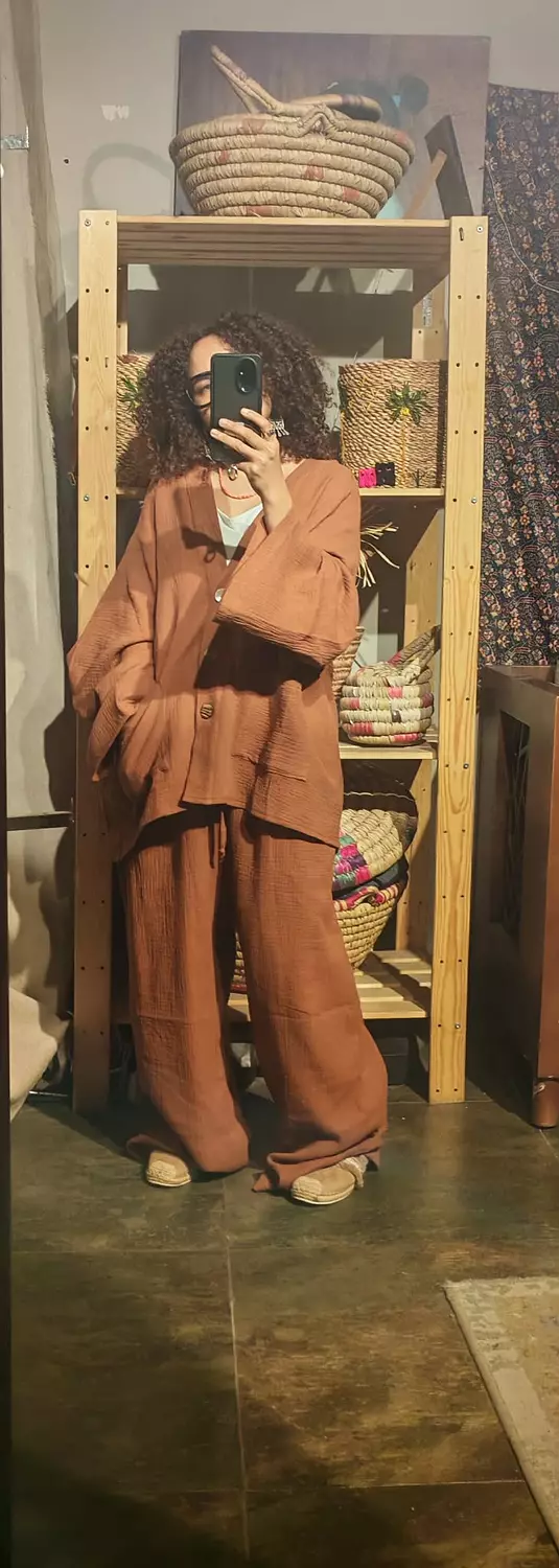 Boho Rust brown oversized suit 7