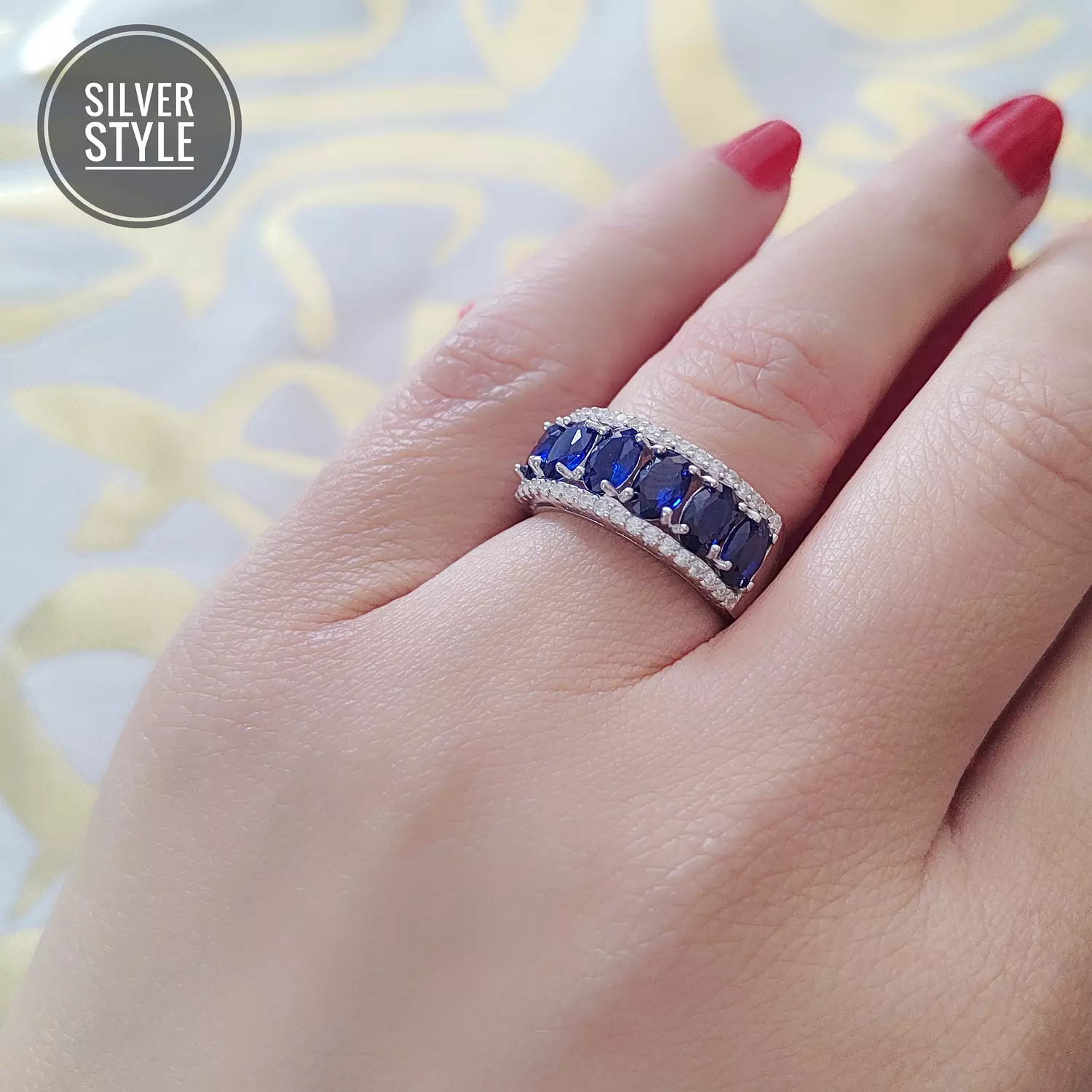 Blue stones elegant Ring  1