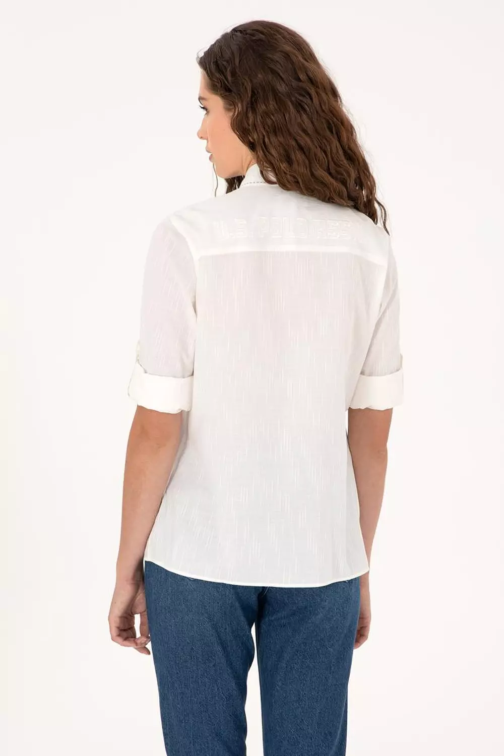 Women's White Long Sleeve Shirt hover image