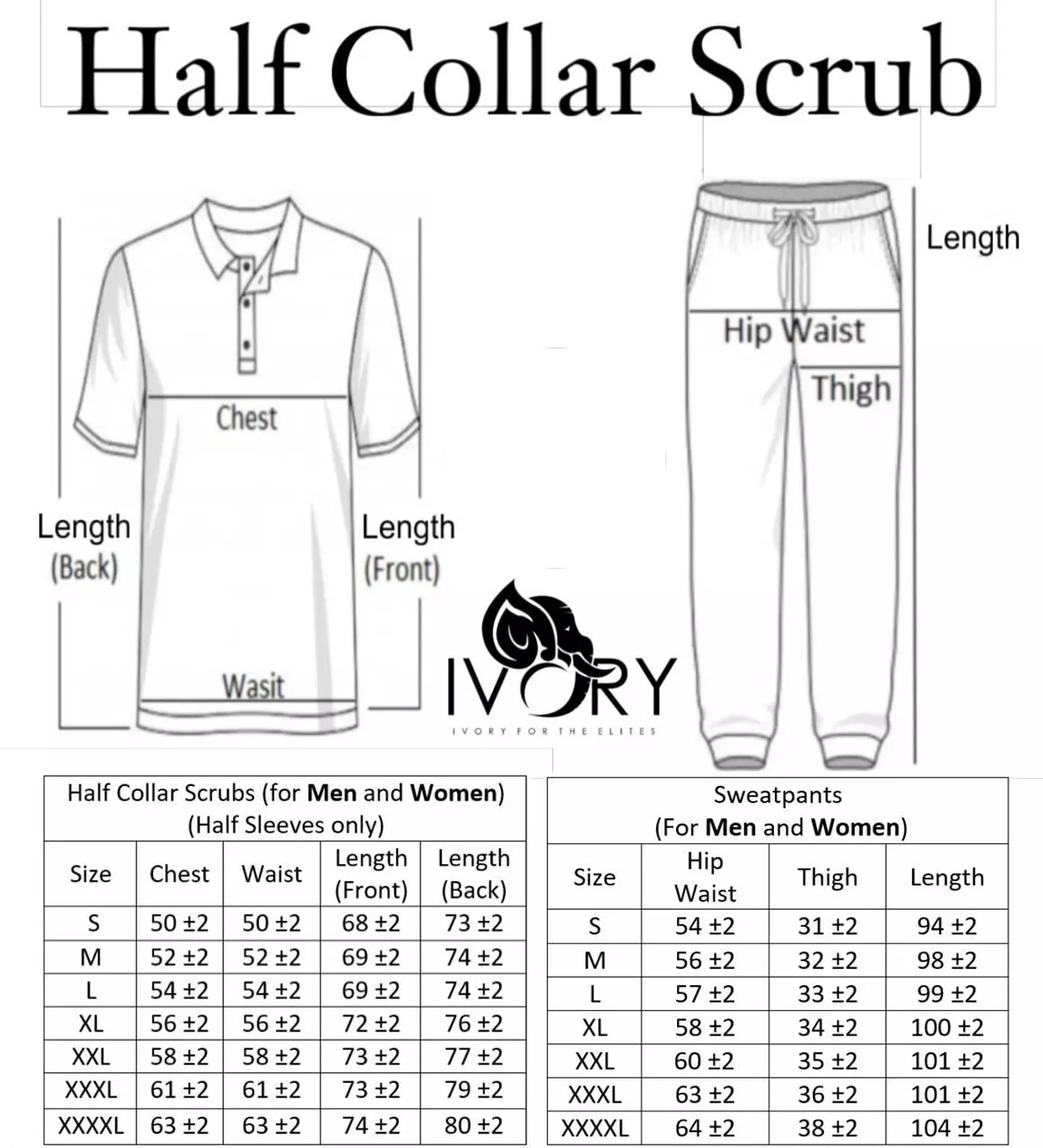 Petroleum Half Collar Scrub  15