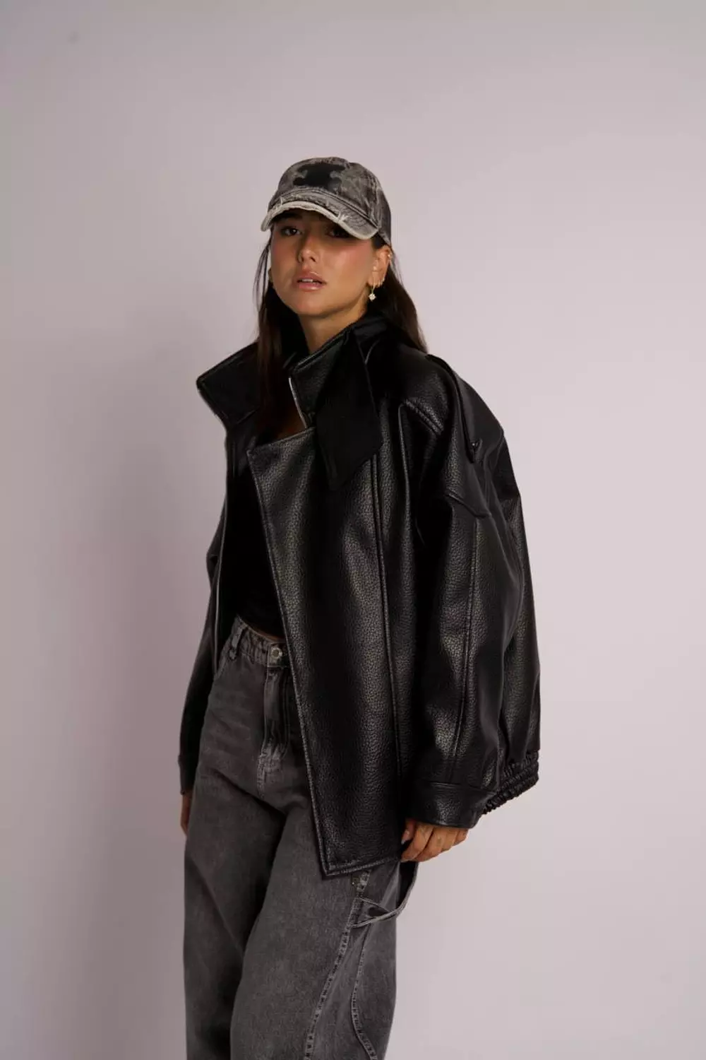 Collar Leather Jacket 2