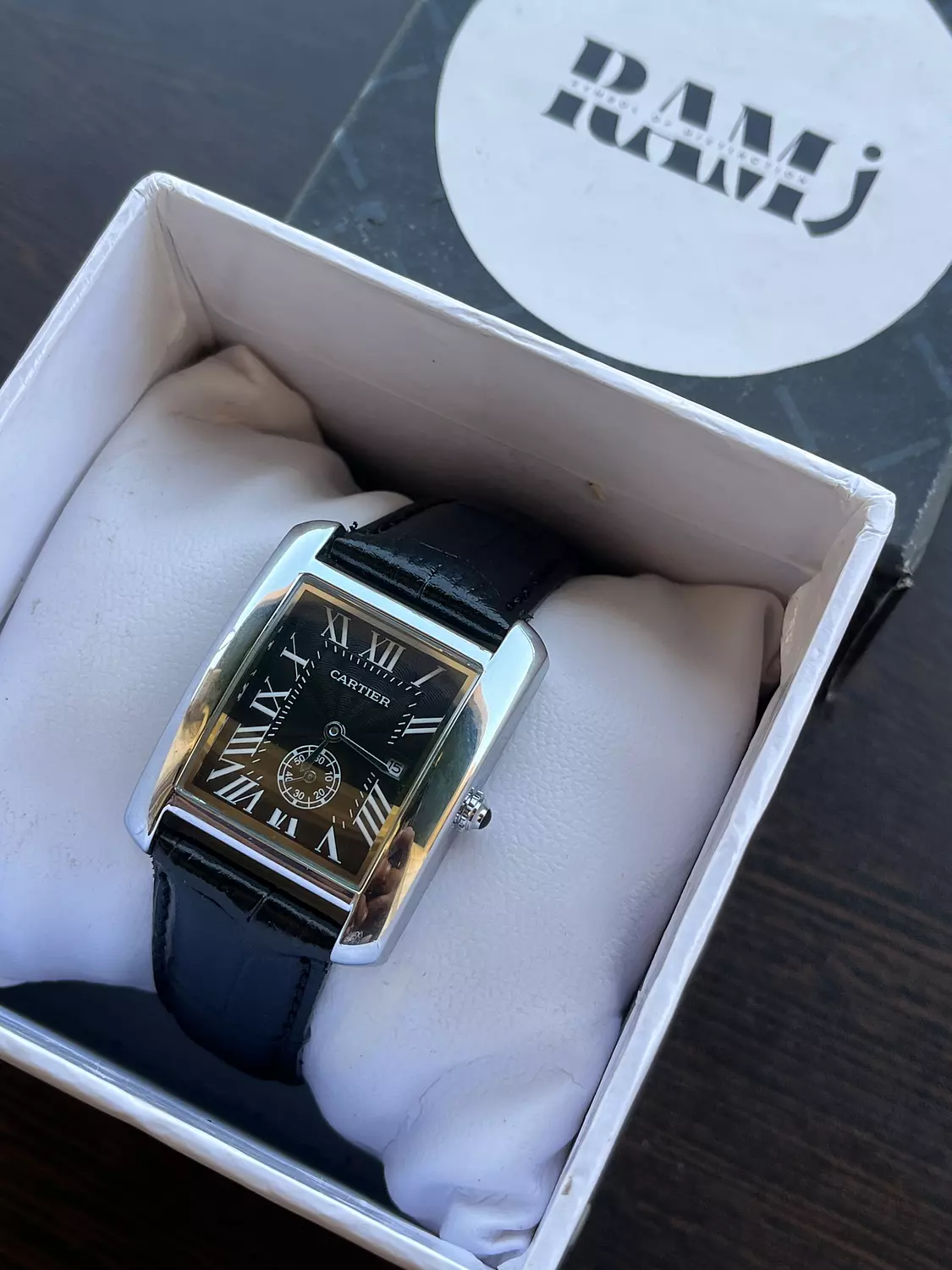 Cartier tank all black 3