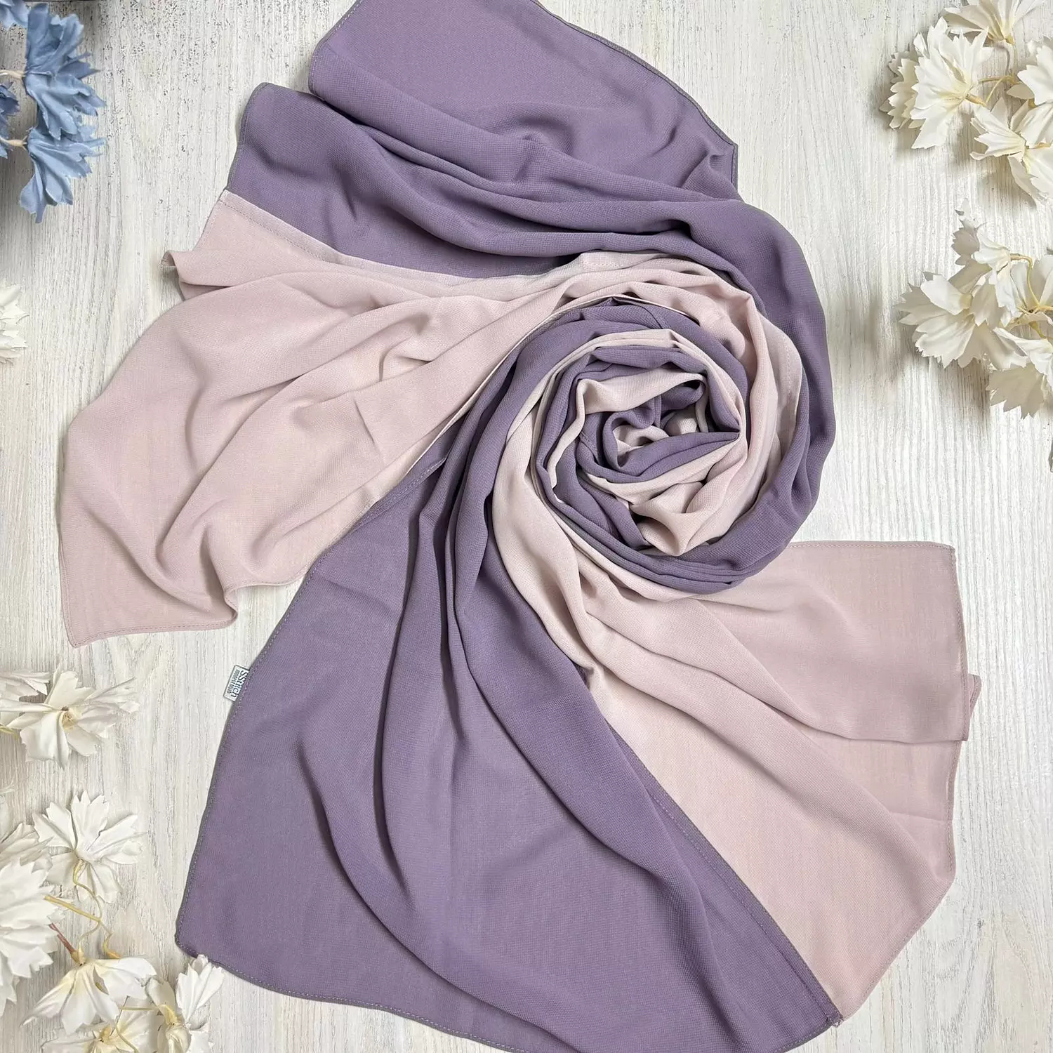 Mirage Hijab- ( Soft purple 061 | Mink 055) image