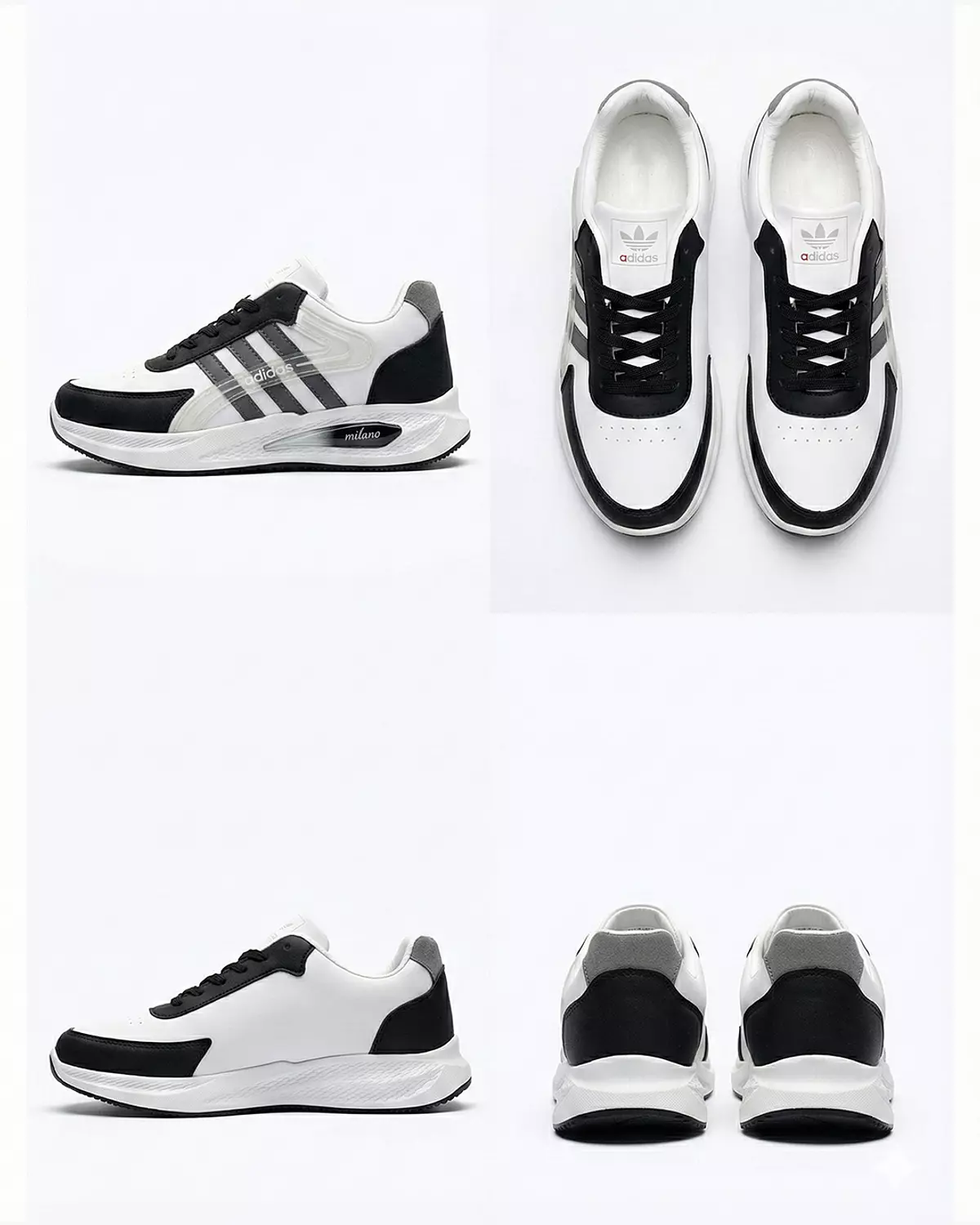Big Size Men’s Adidas Shoes -Black & White 4