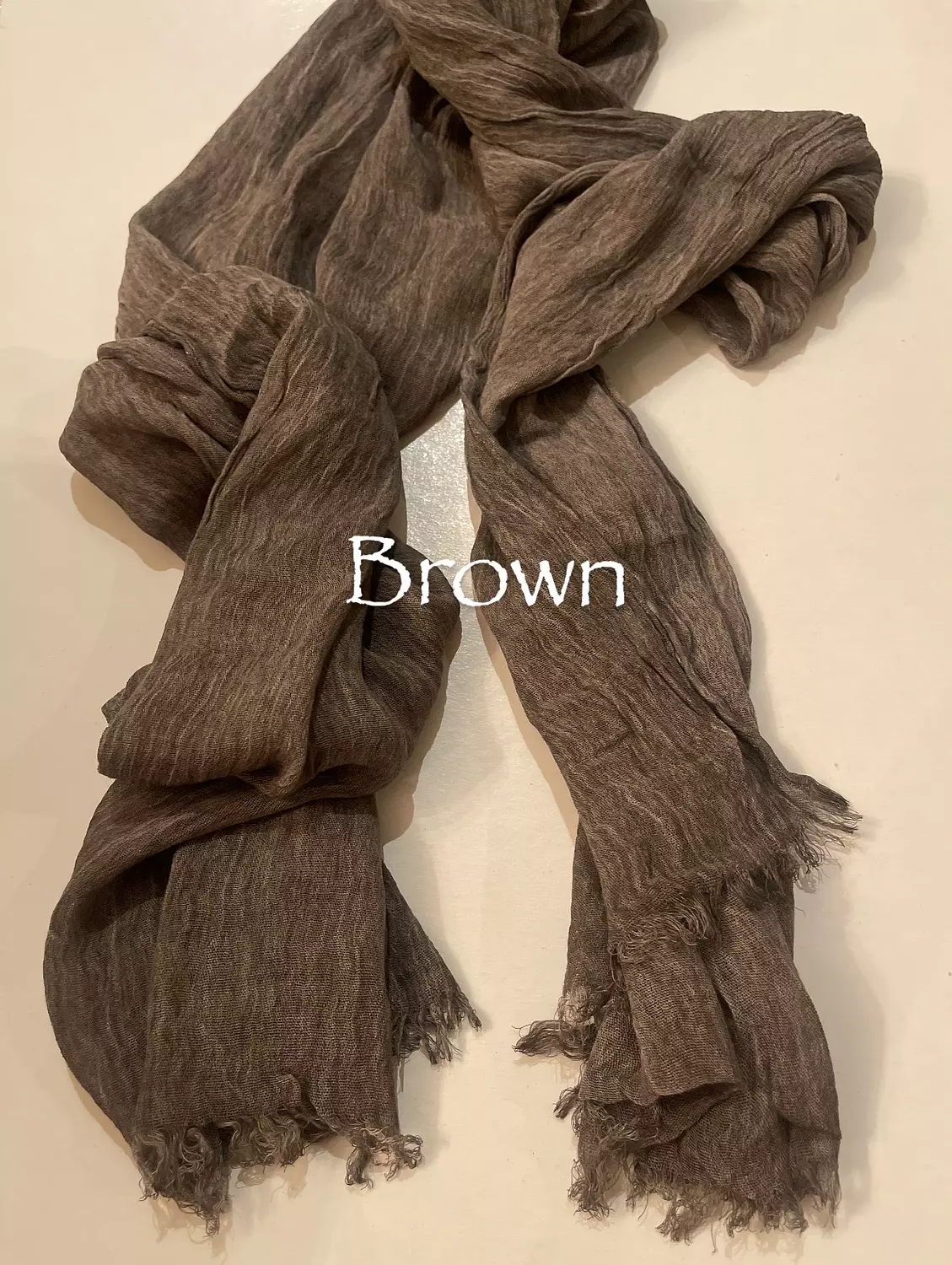 Brown Ruffled Cotton image