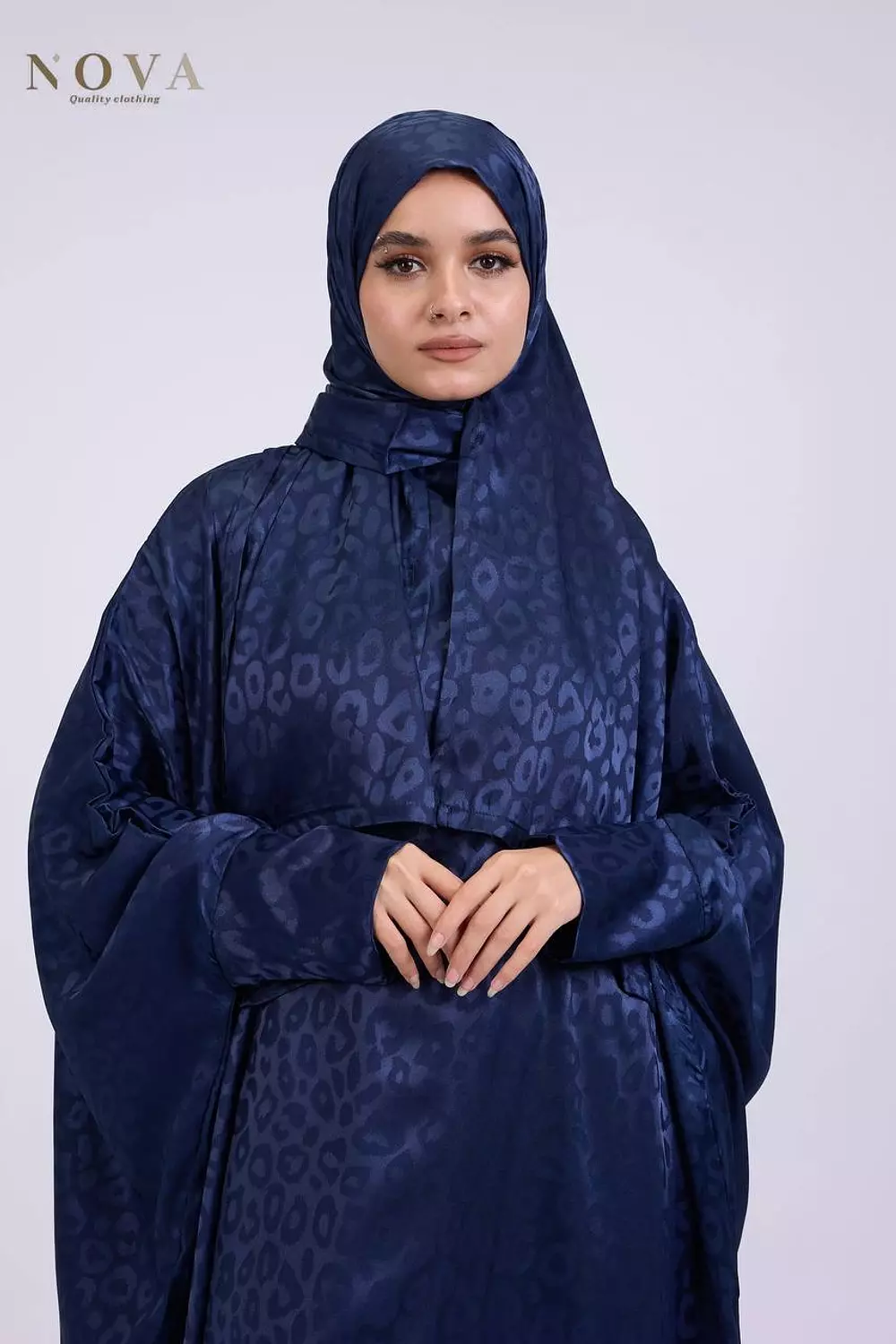Deep navy blue butterfly Jacquard 2