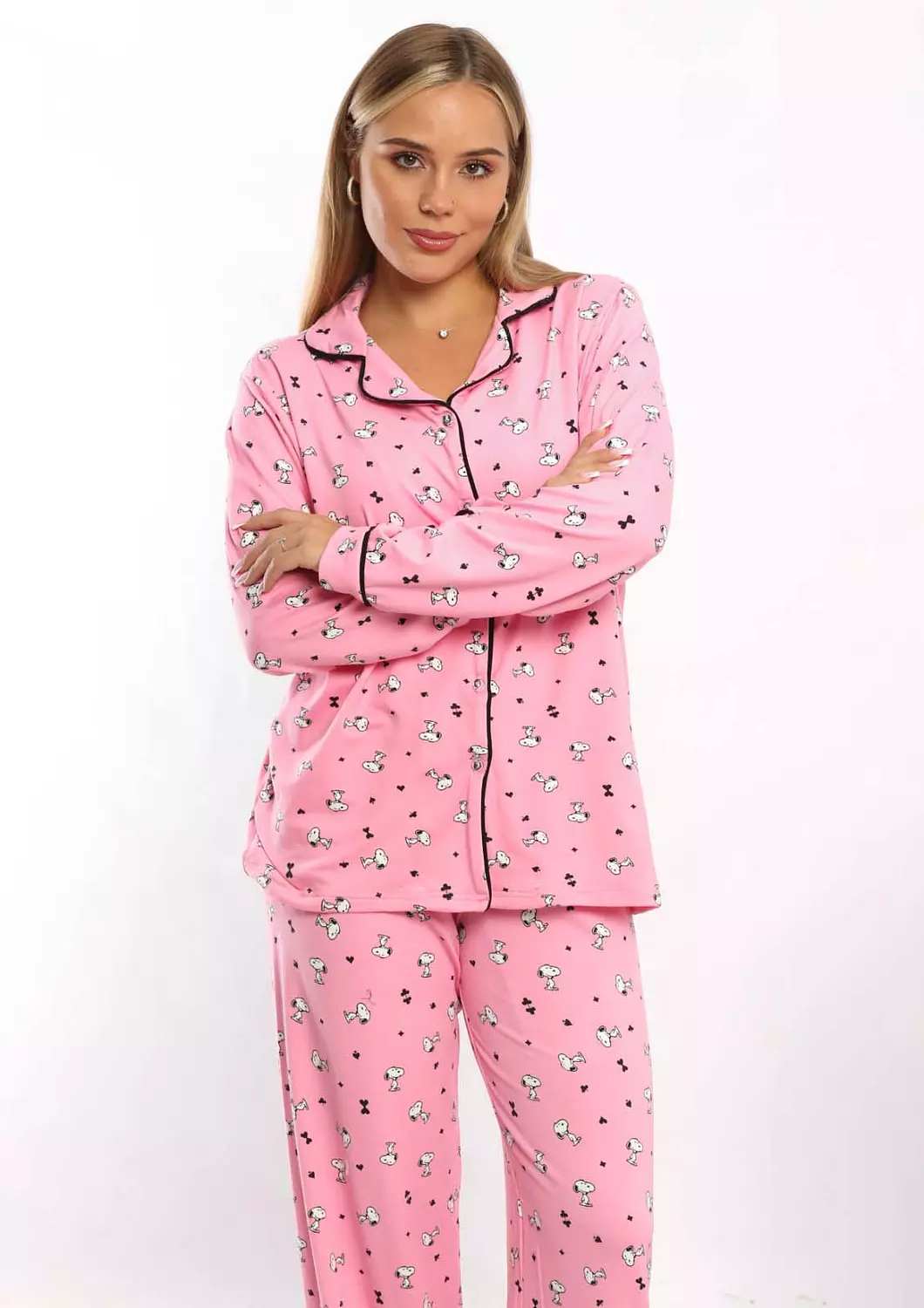 C347 SNOOPY BUTTONED PAJAMA SET 2