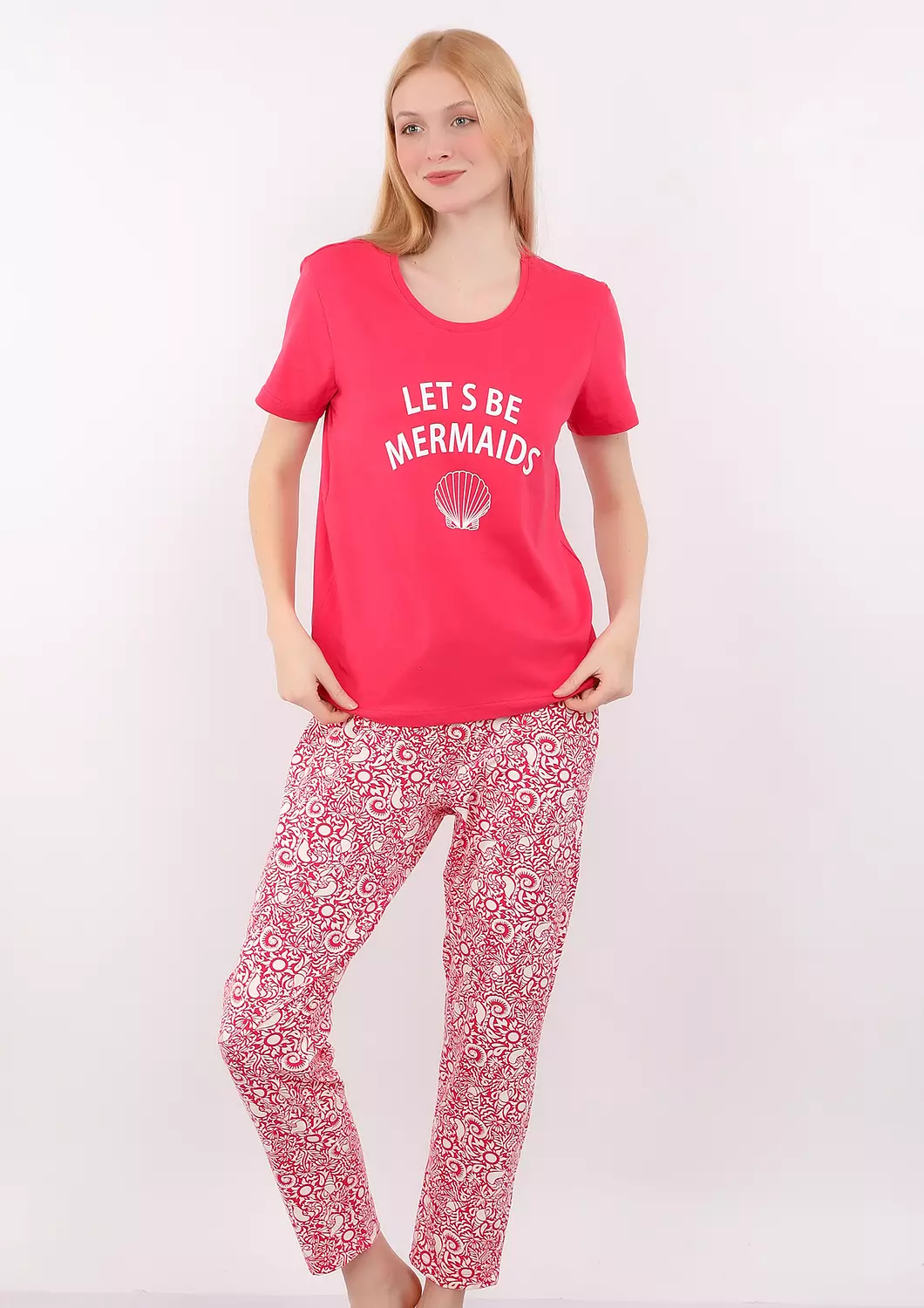 S101 Coastal Breeze Seashell Pajama Set image