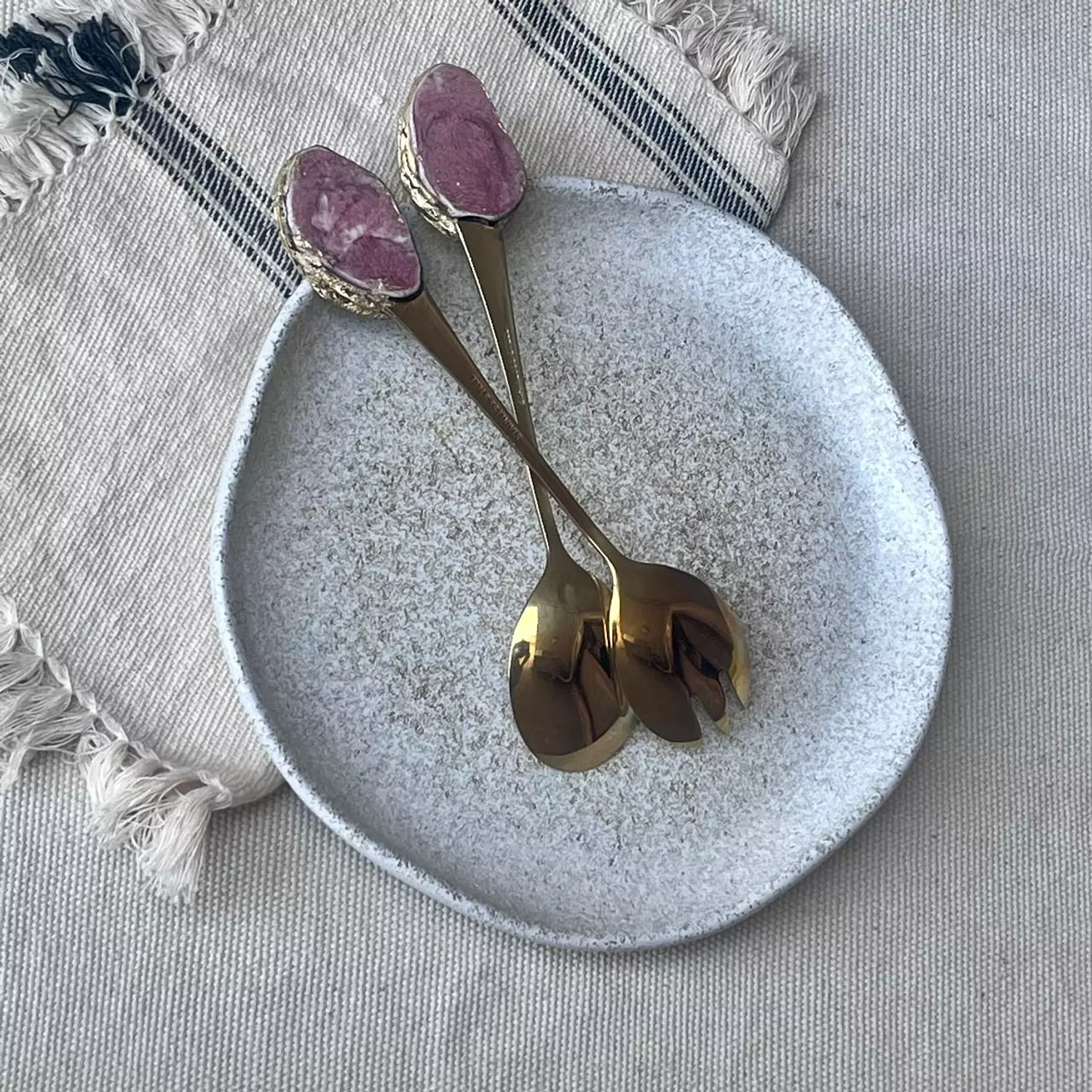 Gold Salad Serving set 10