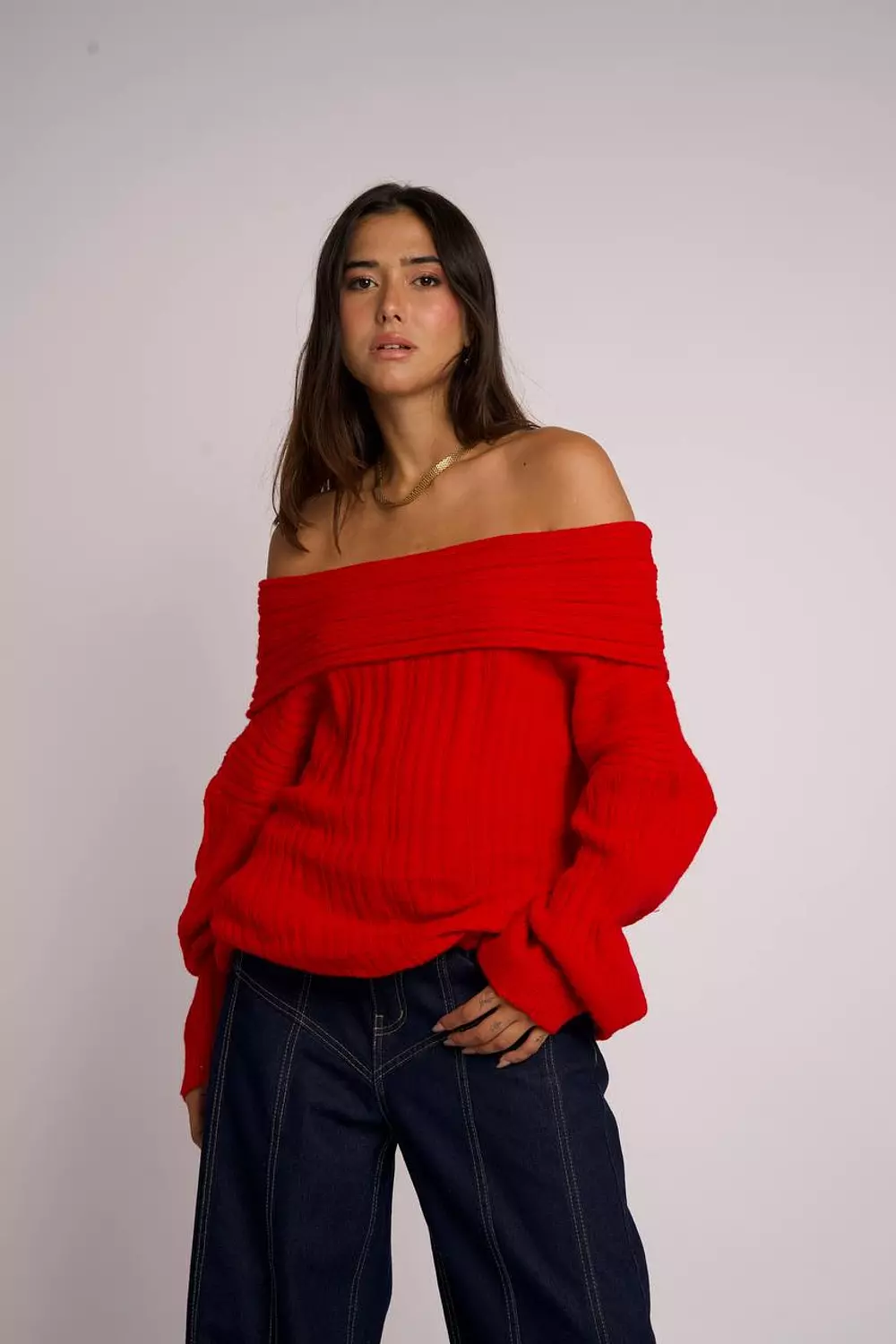 Oversized Off-shoulder Sweater  6
