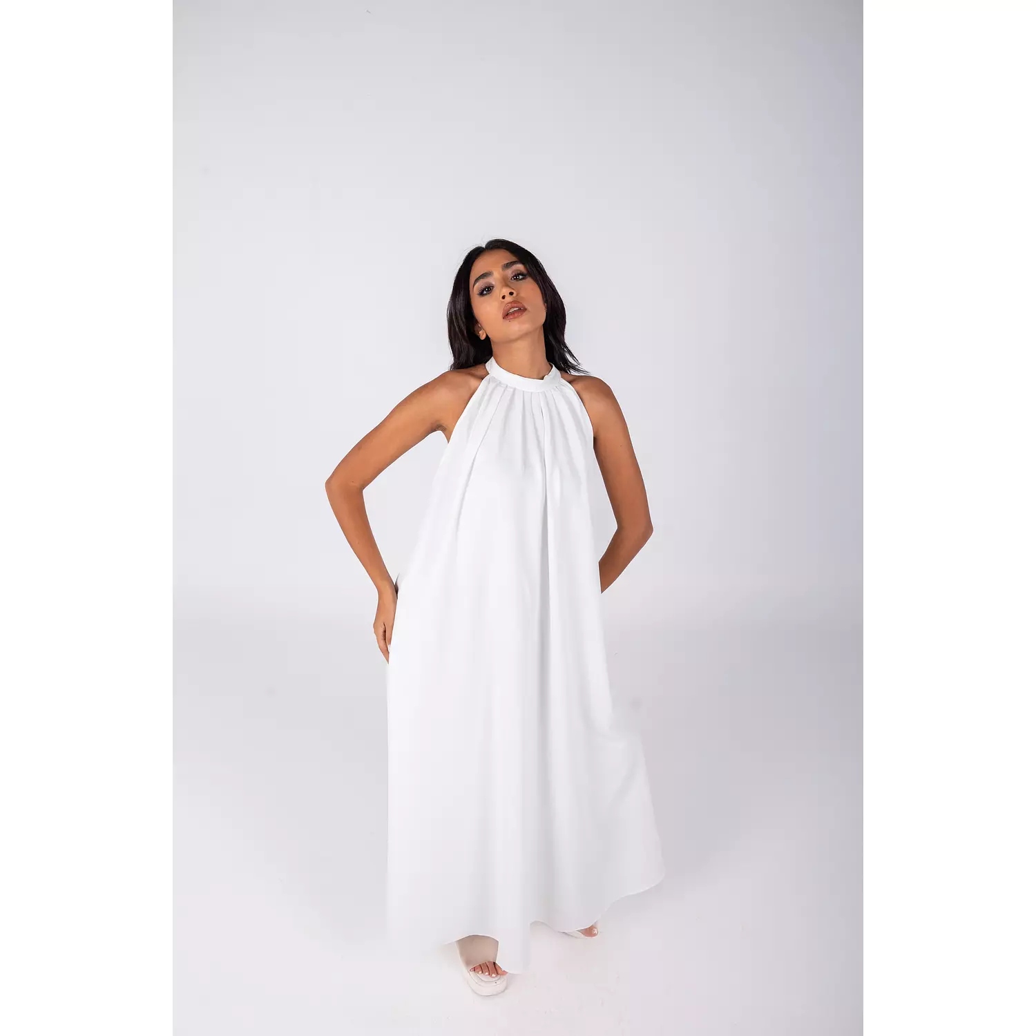 Off white Sleeveless Dress   image