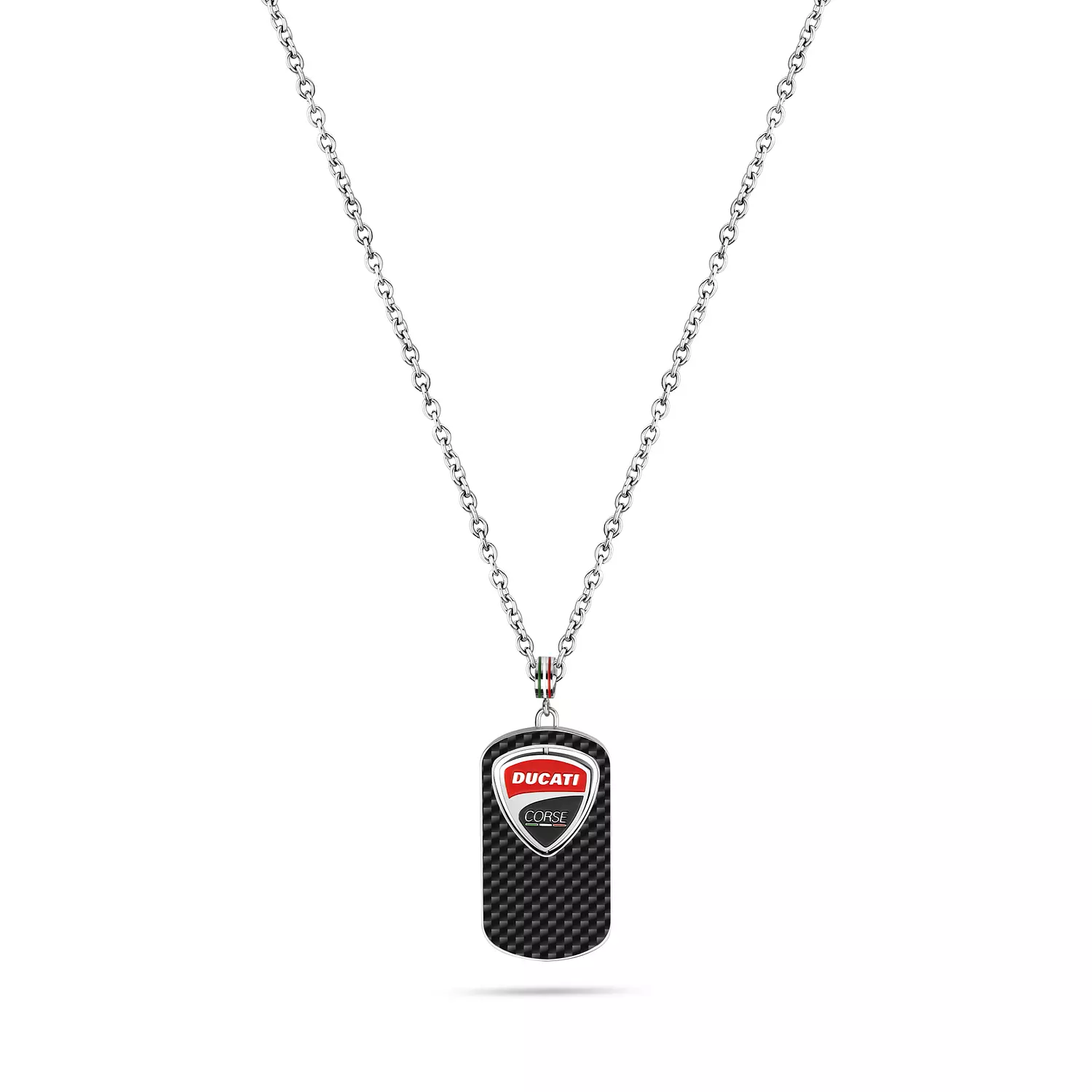 Ducati - DTAGN2137601 - TARGA Stainles Steel CABLE CHAIN WITH CARBON FIBER NECKLACE 2
