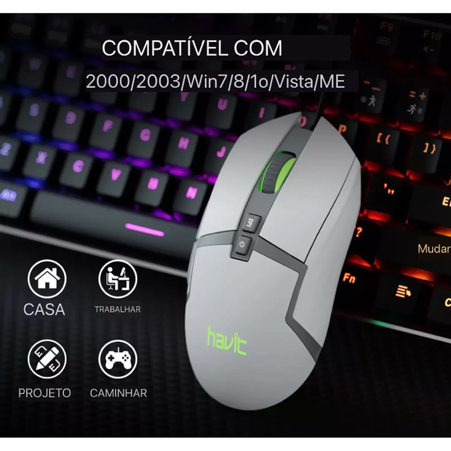 Gaming Mouse Havit MS885 RGB Wired – 6 Buttons, 6400 DPI 6