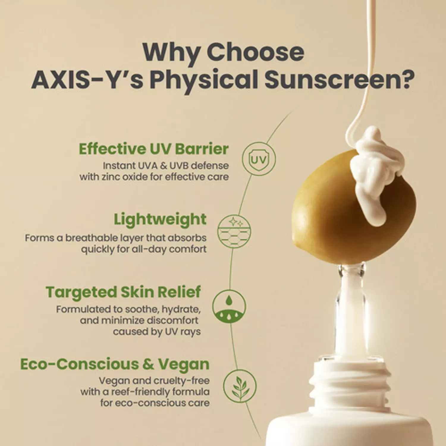 AXIS-Y Complete No Stress Physical Sunscreen SPF50+ PA++++ - 50ml 3