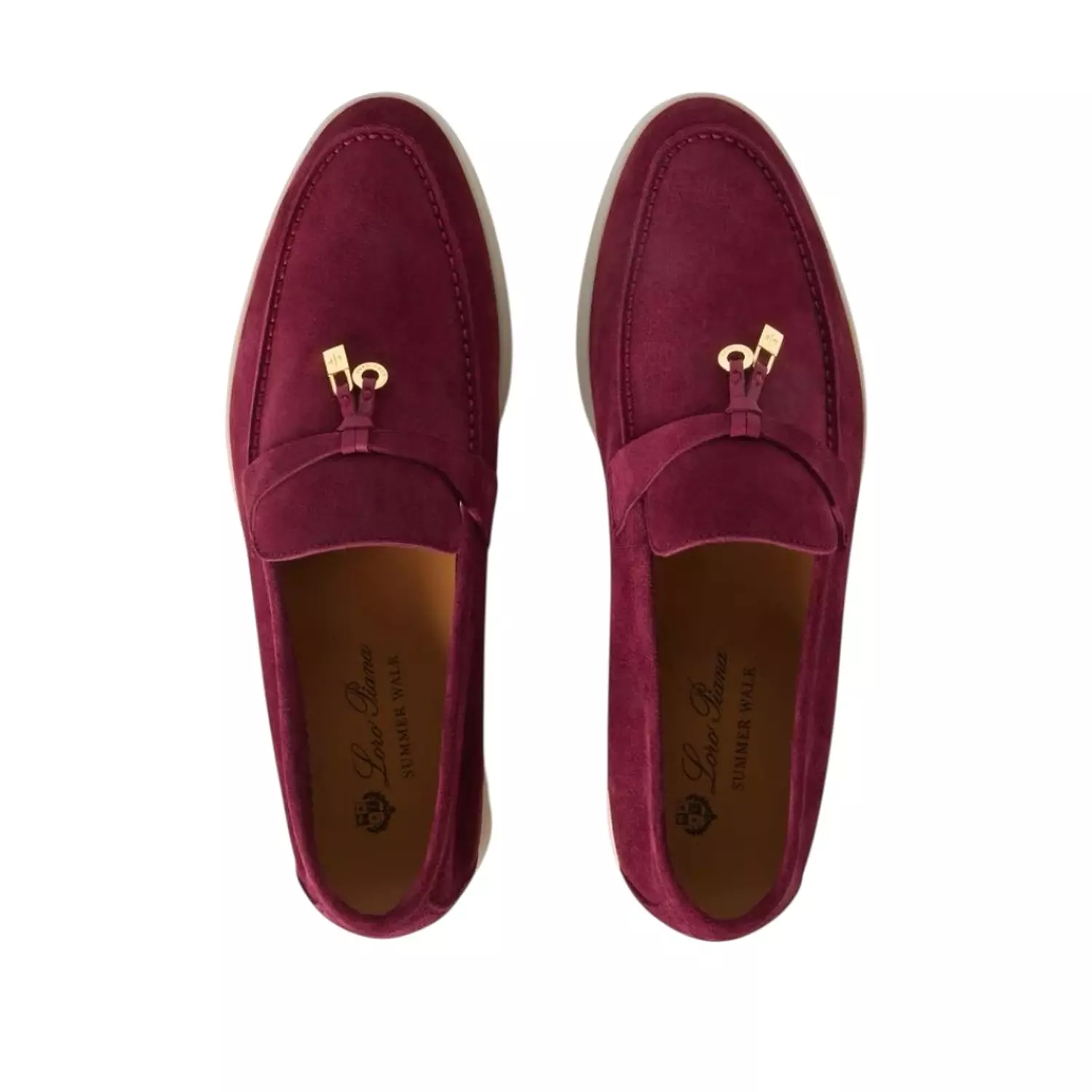 Loro Piana Summer Charms Walk Loafer Suede Bright Amaranth 2