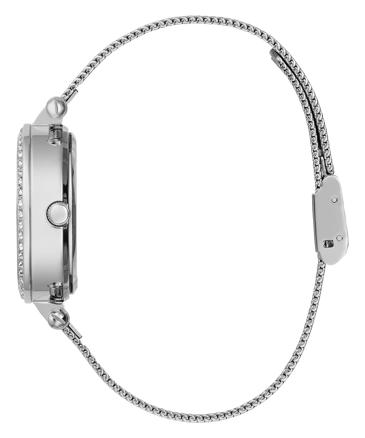 GUESS GW0032L3 ANALOG WATCH For Women Round Shape Silver Stainless Steel/Mesh Polished Bracelet 2