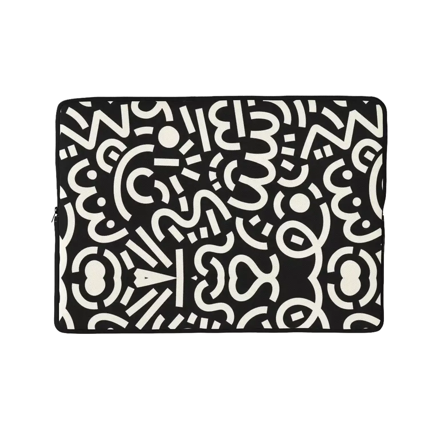 Black & White Doodles Laptop Sleeve  hover image
