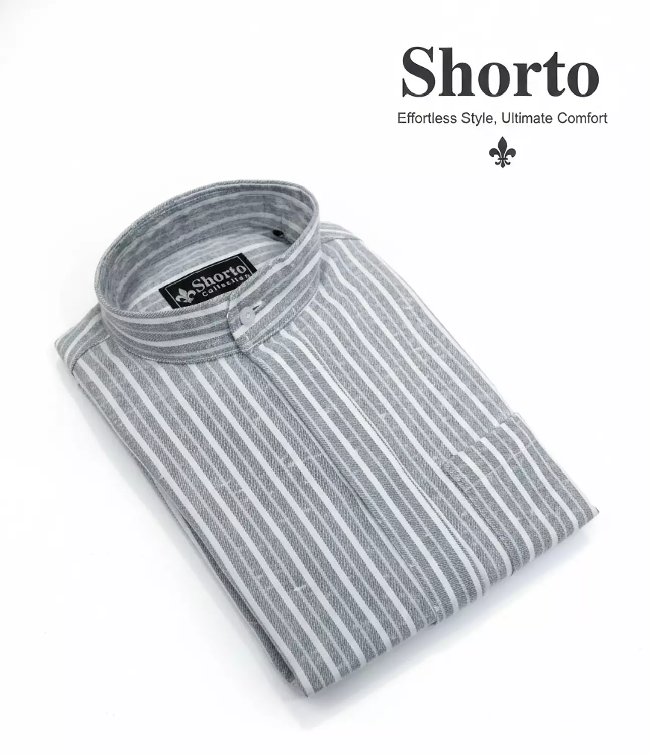 Shorto Men's Kastoor Galabeya -2341-26-1- Light Blue * Grey hover image