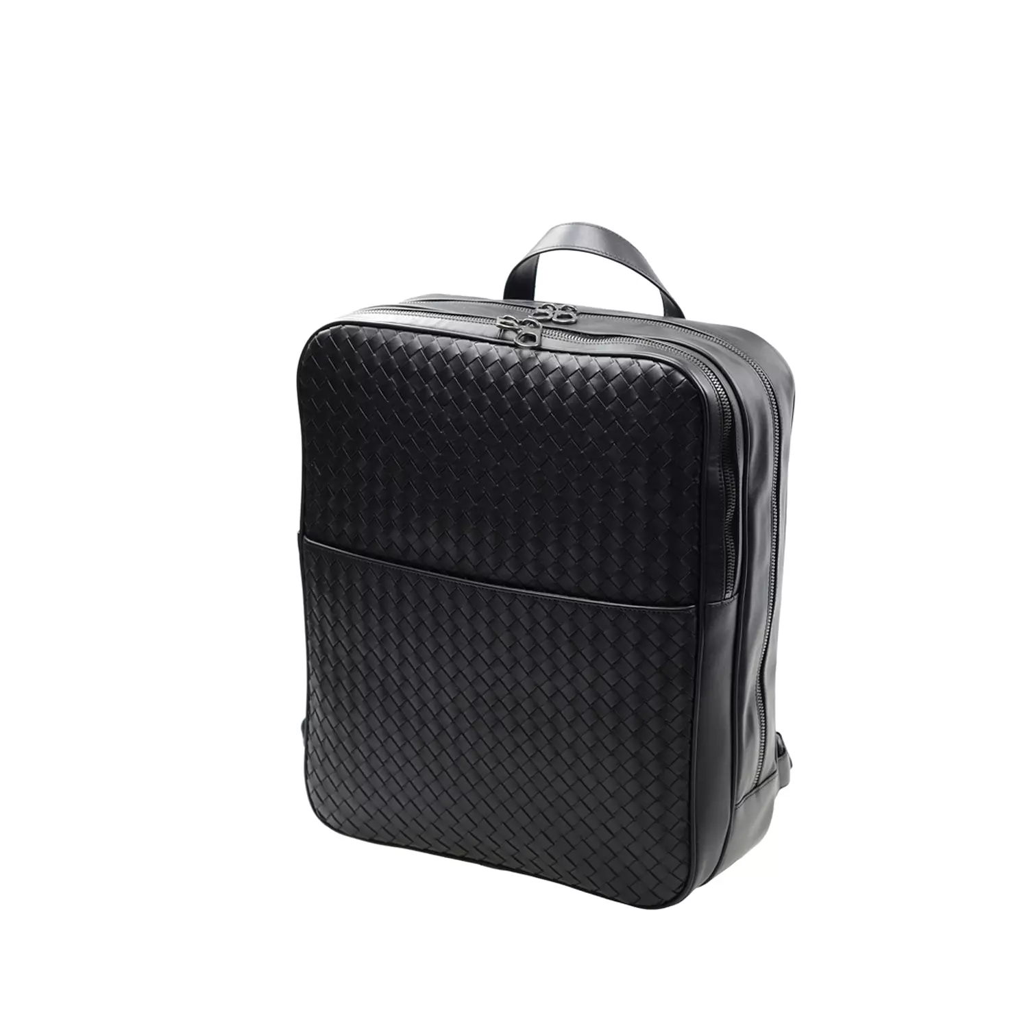 Bottega Veneta Intrecciato woven leather backpack.  2