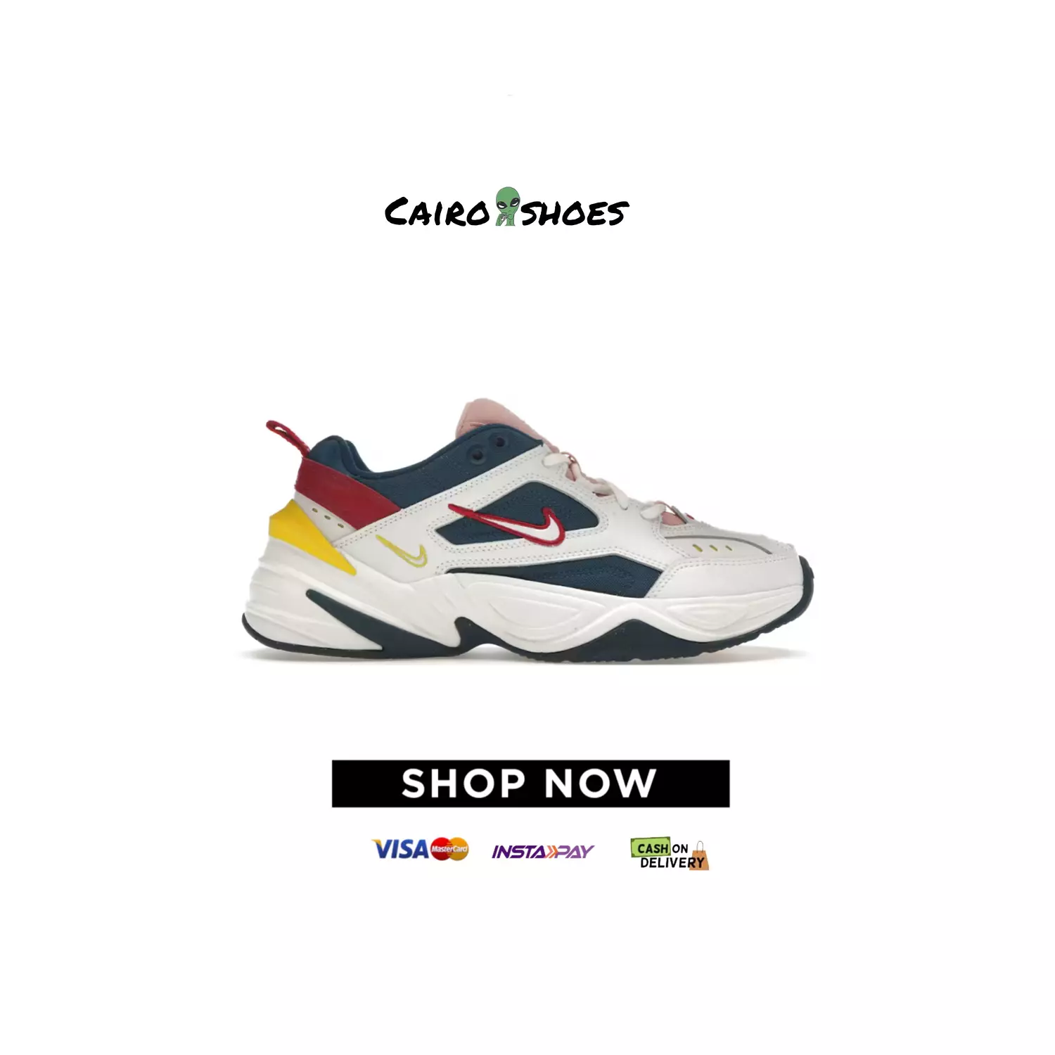 Nike M2K Tekno - Blue Force Summit White Chrome Yellow  image