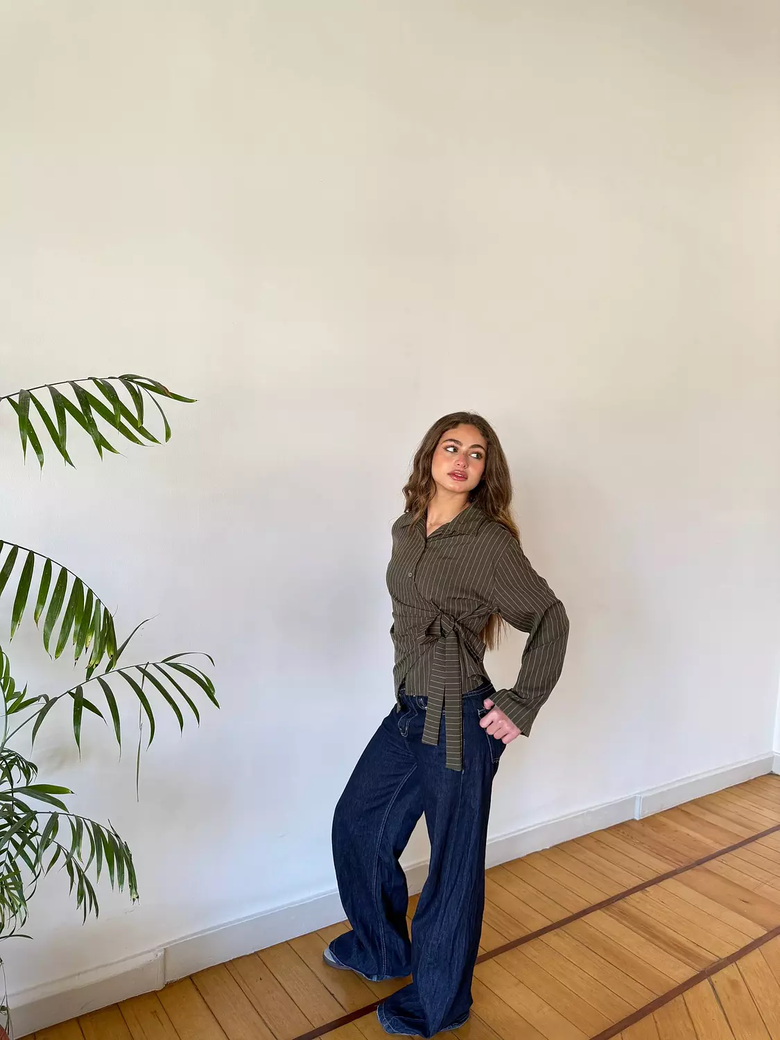 Pinstripe Wrapped Shirt 14