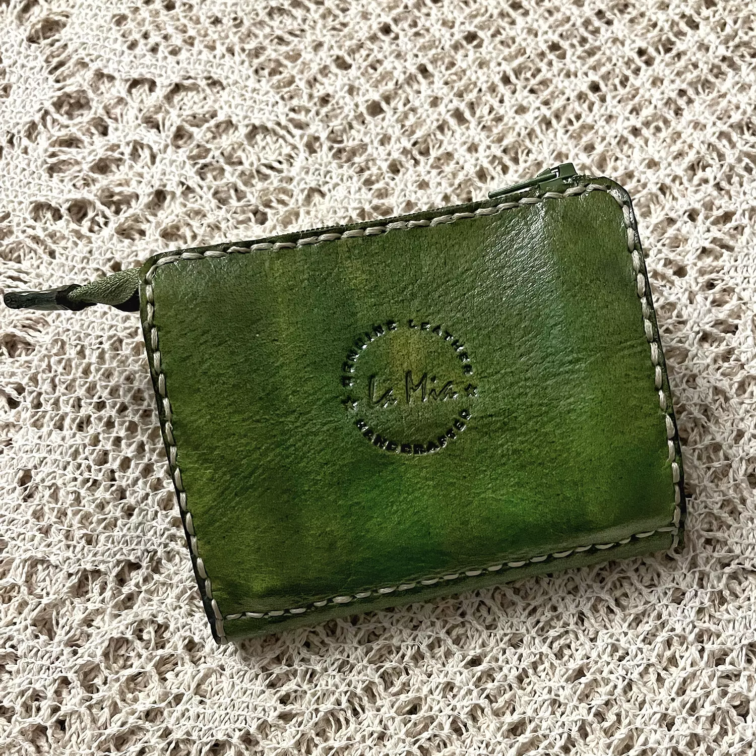 Birds & branches tooled leather wallet -flap closure 10
