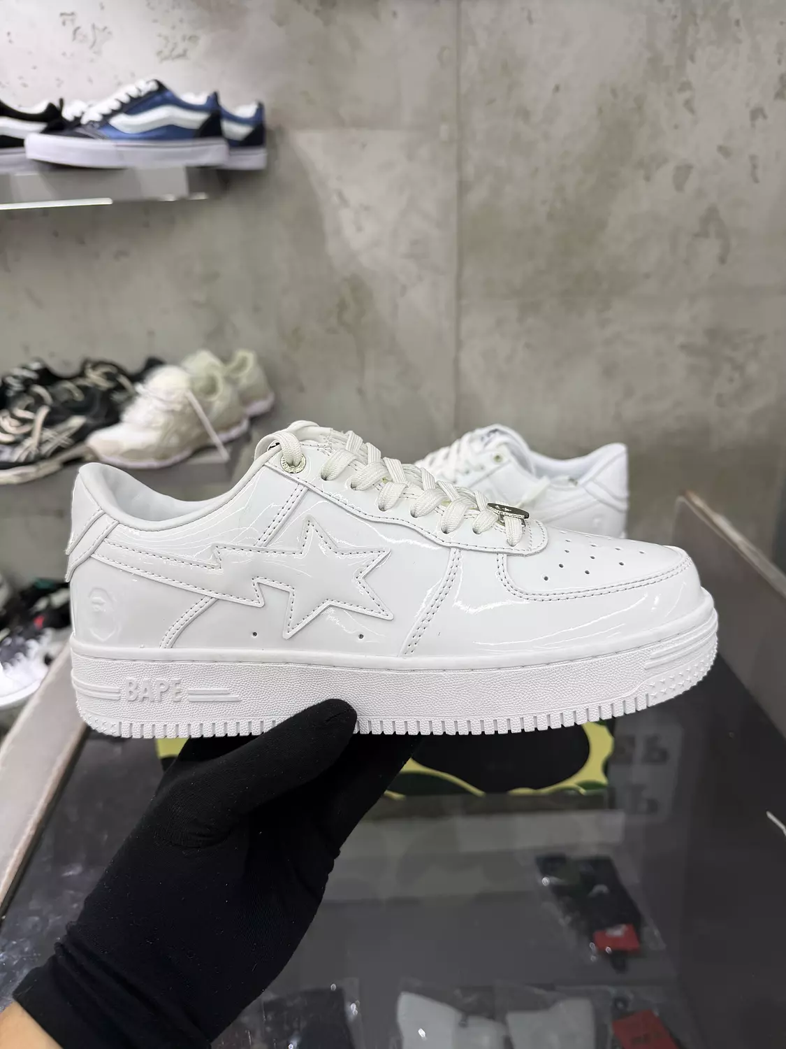 A Bathing Ape Bape Sta Triple White patnet 2